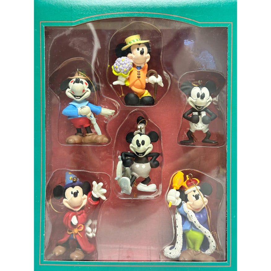 Disney Christmas Collection Mickey Through The Years Ornament Lot Of 6: A Disney Christmas Collection Mickey Through The Years Ornament Lot Of 6. This features six different versions of Mickey through the years.