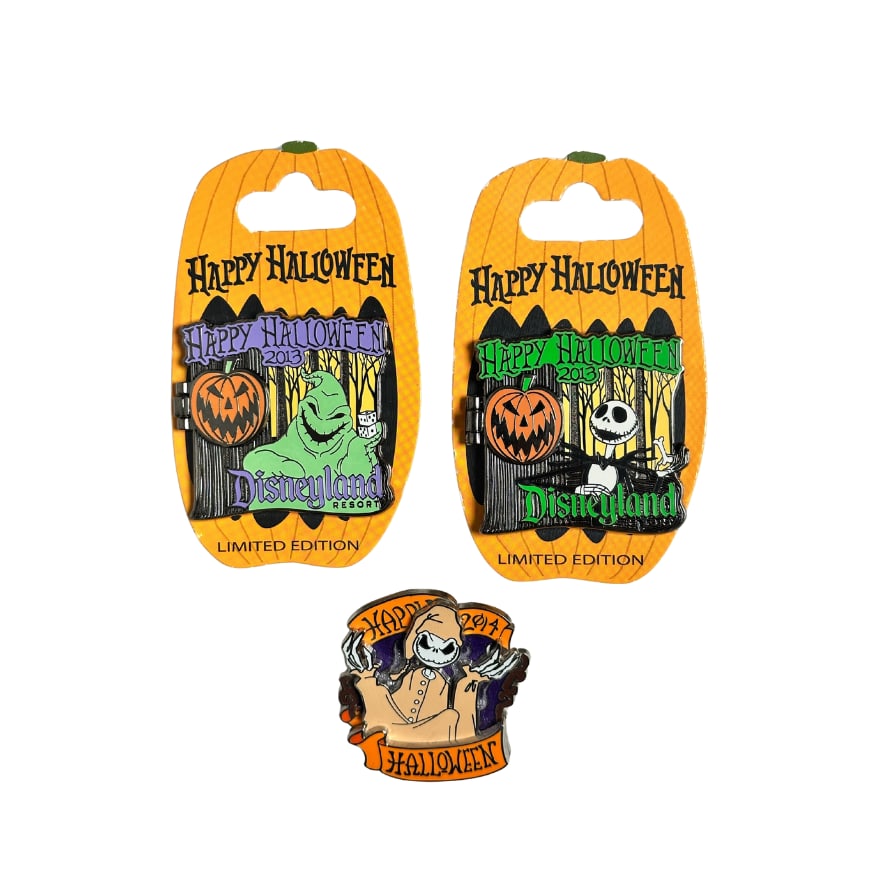 Disneyland Happy Halloween Nightmare Before Christmas Jack & Oogie Boogie Pin Lot Of 3 (1 of 3)