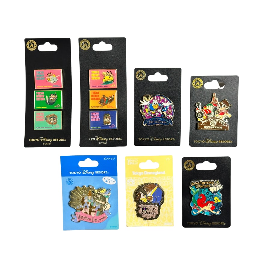 Disney TDR Assorted Attraction & Ride Pin Lot Of 11: ******* FREE SHIPPING *******Disney TDR Assorted Attraction & Ride Pin Lot Of 11. Mickey, Donald, Ariel, Goofy, and more.******* FREE SHIPPING *******