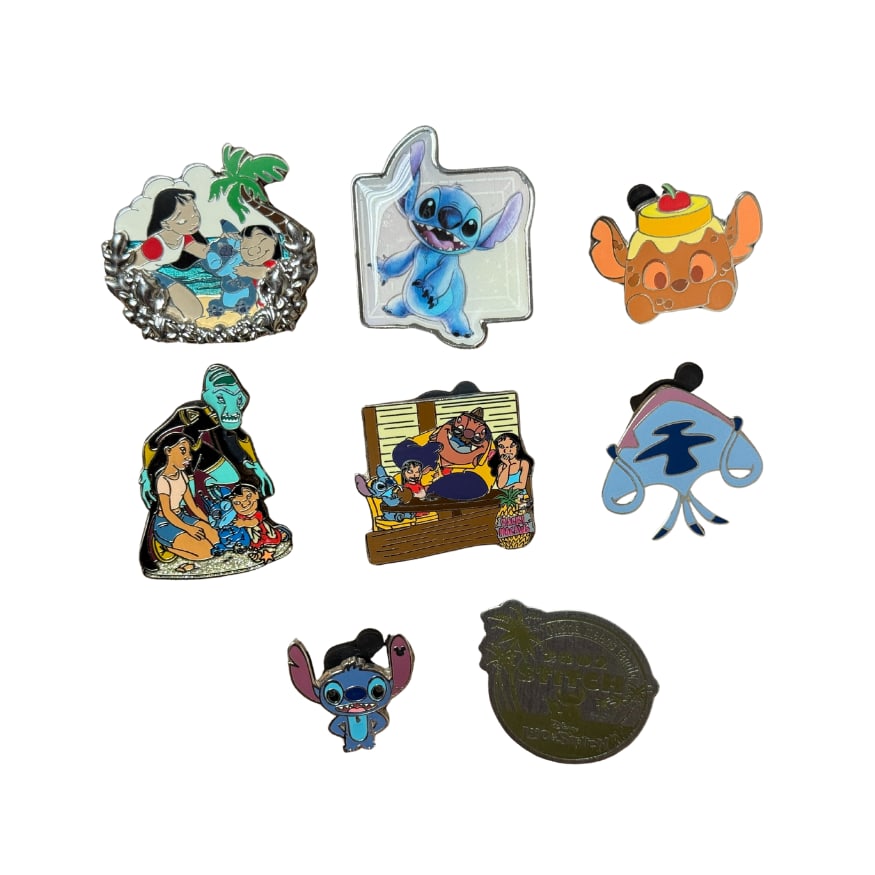 Disney Lilo & Stitch Assorted Pin Lot Of 8 (1 of 3)