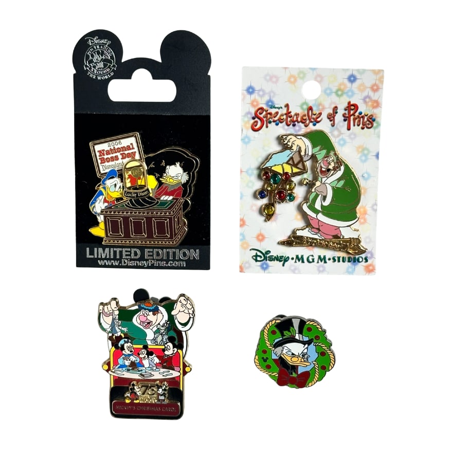 Disney Donald, Scrooge, and Willie Assorted Pin Lot Of 4: ******* FREE SHIPPING *******A Disney Donald, Scrooge, and Willie Assorted Pin Lot Of 4. These feature Donald Duck, Scrooge McDuck, and Willie The Giant.******* FREE SHIPPING *******