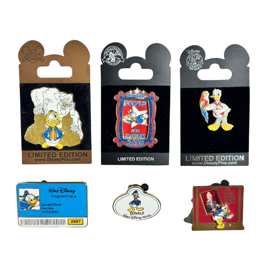 Disney Donald Duck Assorted Pin Lot Of 6 (1 of 3)