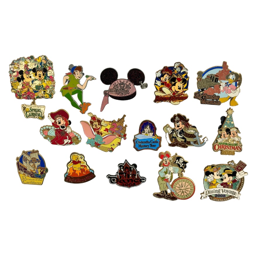 Disney Rare Assorted Pin Lot Of 15 Pirates Of The Caribbean (1 of 3)
