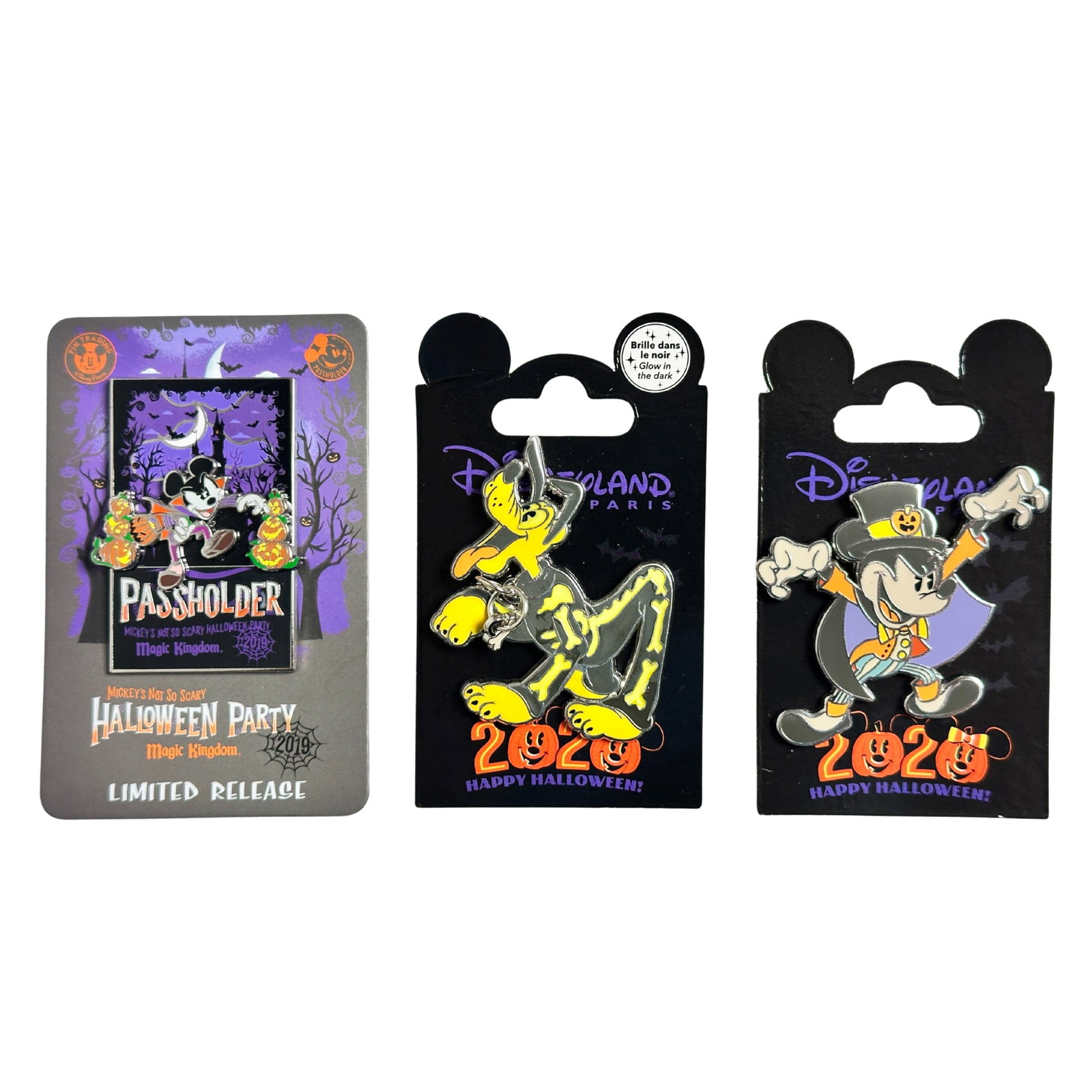 Disney Not So Scary Halloween Party 2020 Pin Lot Of 3: ******FREE SHIPPING******Disney Not So Scary Halloween Party 2020 Pin Lot Of 3. These feature Mickey Mouse and Pluto. ******FREE SHIPPING******