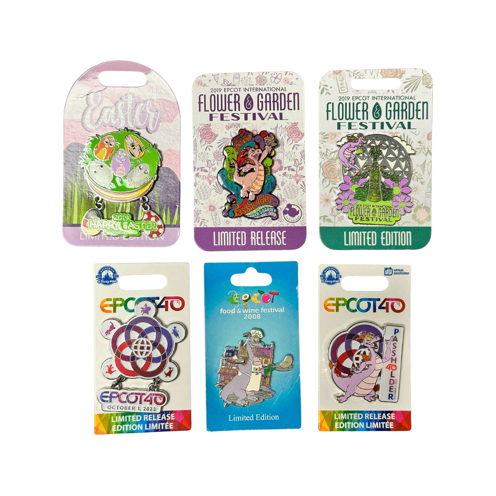 Disney Parks Epcot Assorted Figment Pin Lot Of 6 (1 of 3)