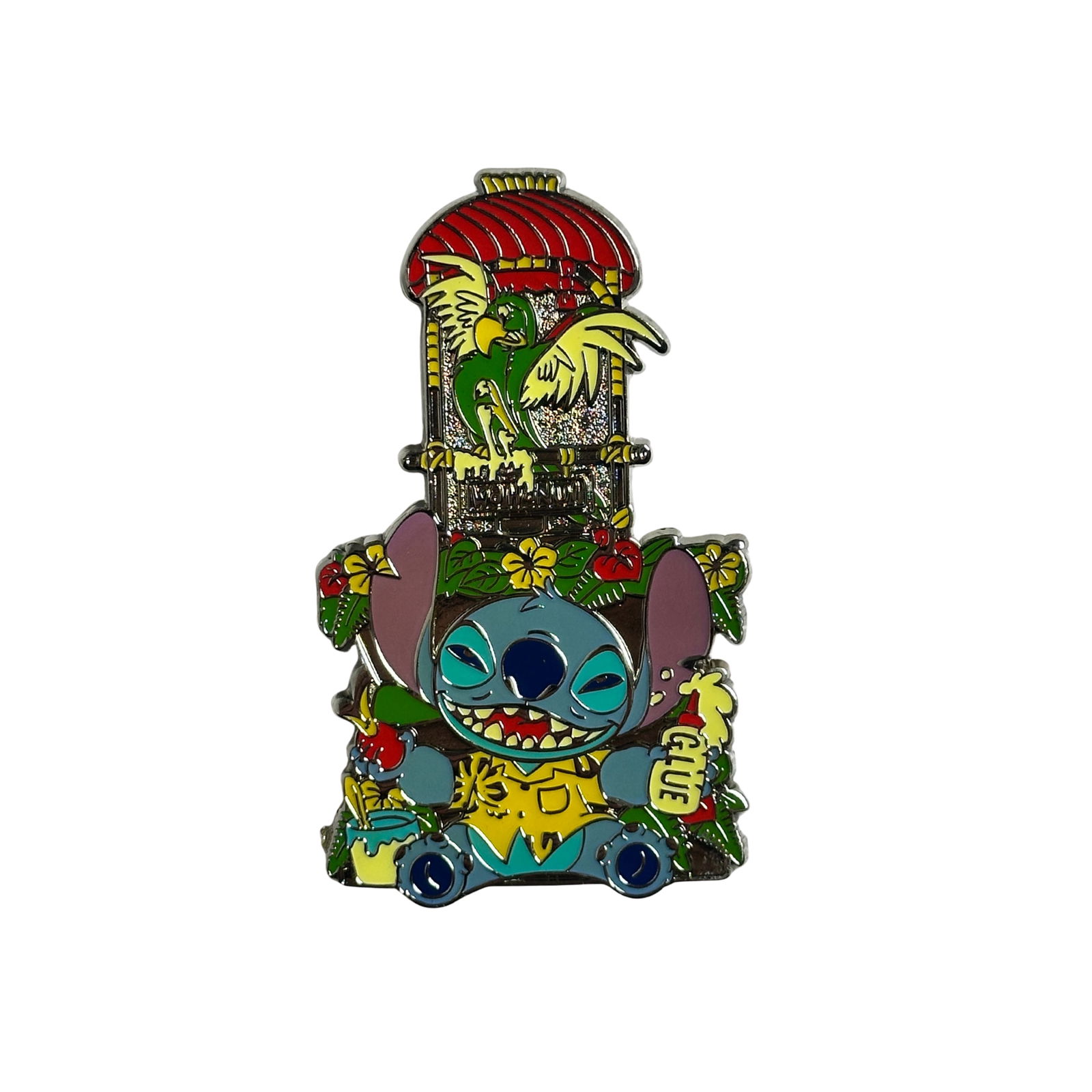 Disney Enchanted Tiki Room Stitch Cast Exclusive Bolo Lanyard Pin (1 of 2)