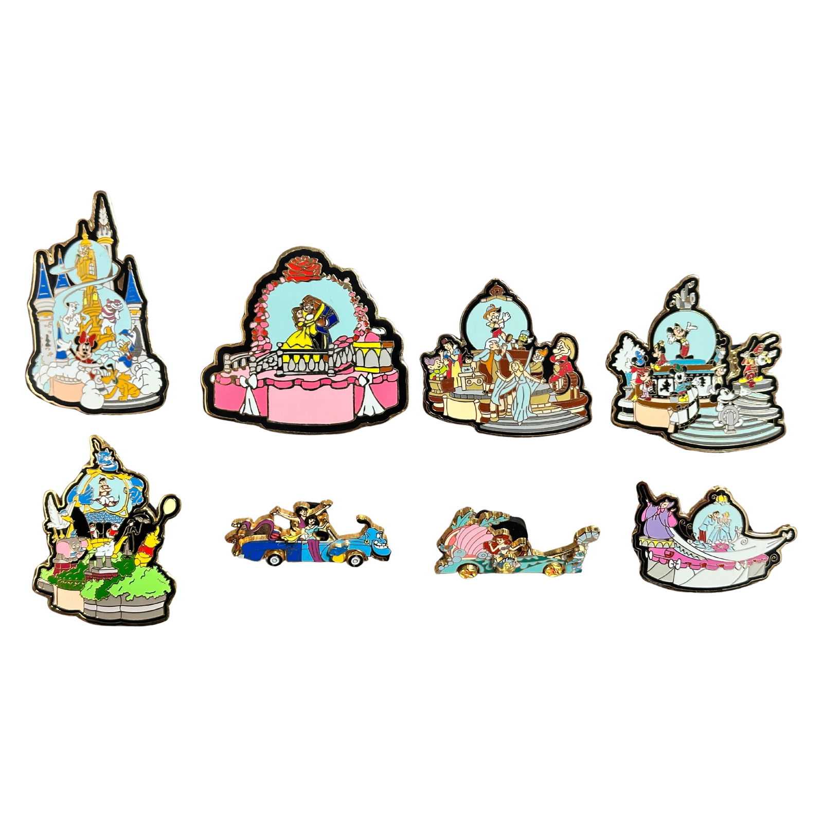 Disney Assorted Characters Snow Globe Pin Lot Of  8 (1 of 3)