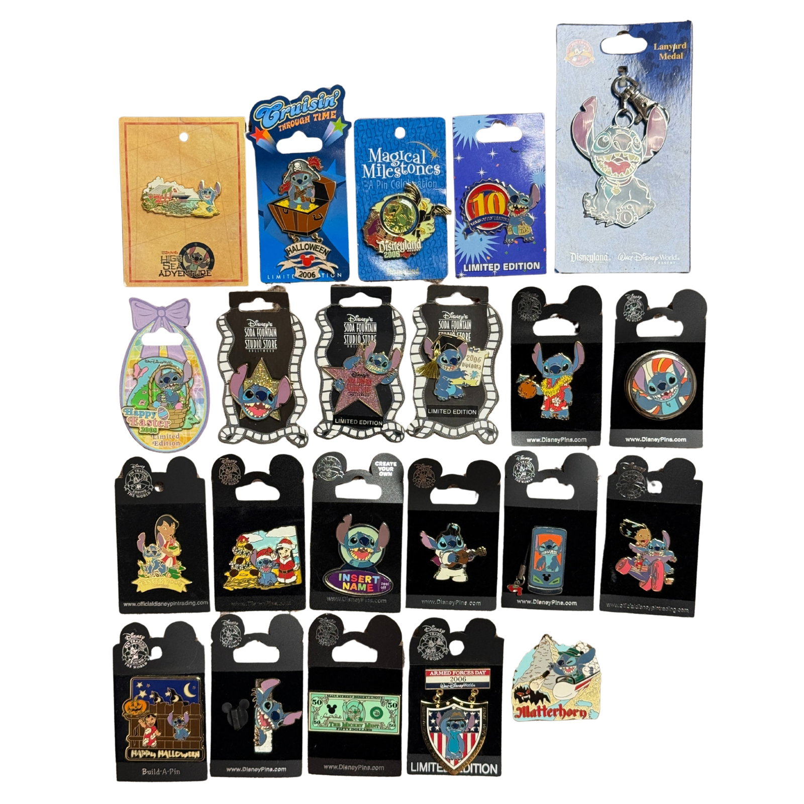 Disney Lilo & Stitch Assorted Stitch Pin Lot Of 22: Disney Lilo & Stitch Assorted Stitch Pin Lot Of 22. These feature Stitch and Lilo.*******FREE SHIPPING*******