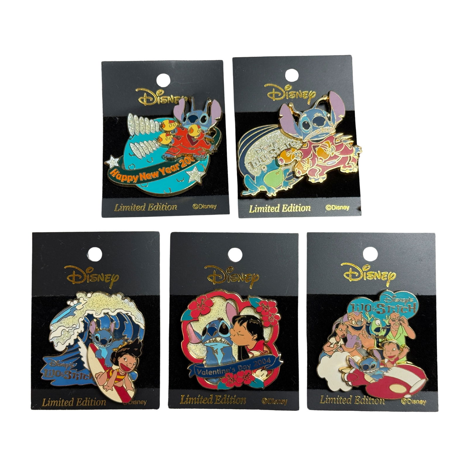 Disney Assorted Lilo & Stitch Pin Lot Of 5 (1 of 3)