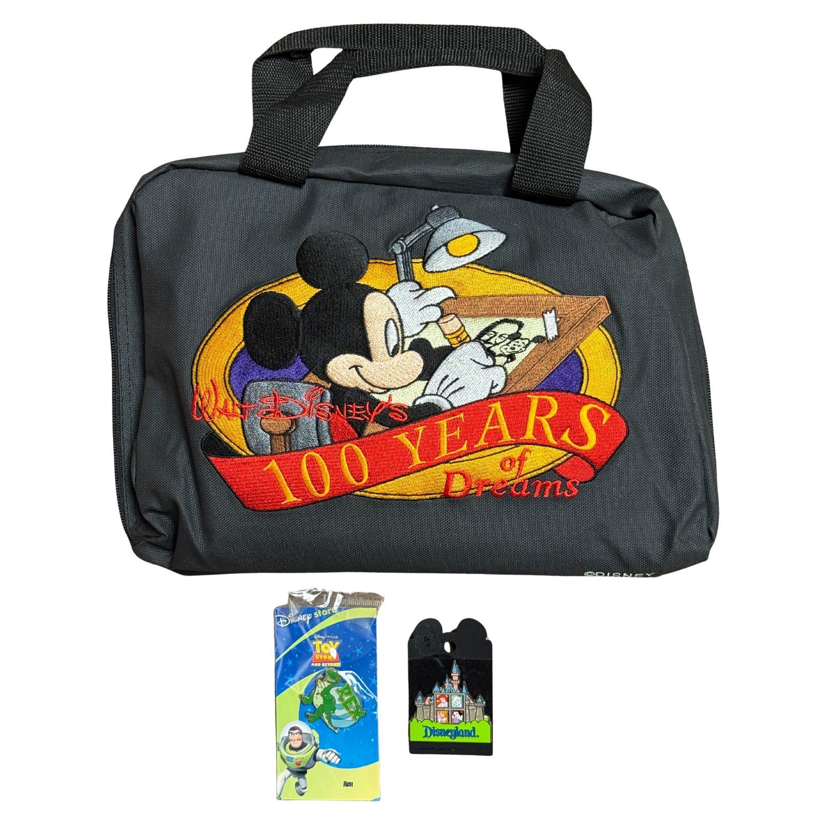 Disney 100 Years Of Dreams Pin Bag W/ Lot Of 22 Pins (1 of 6)