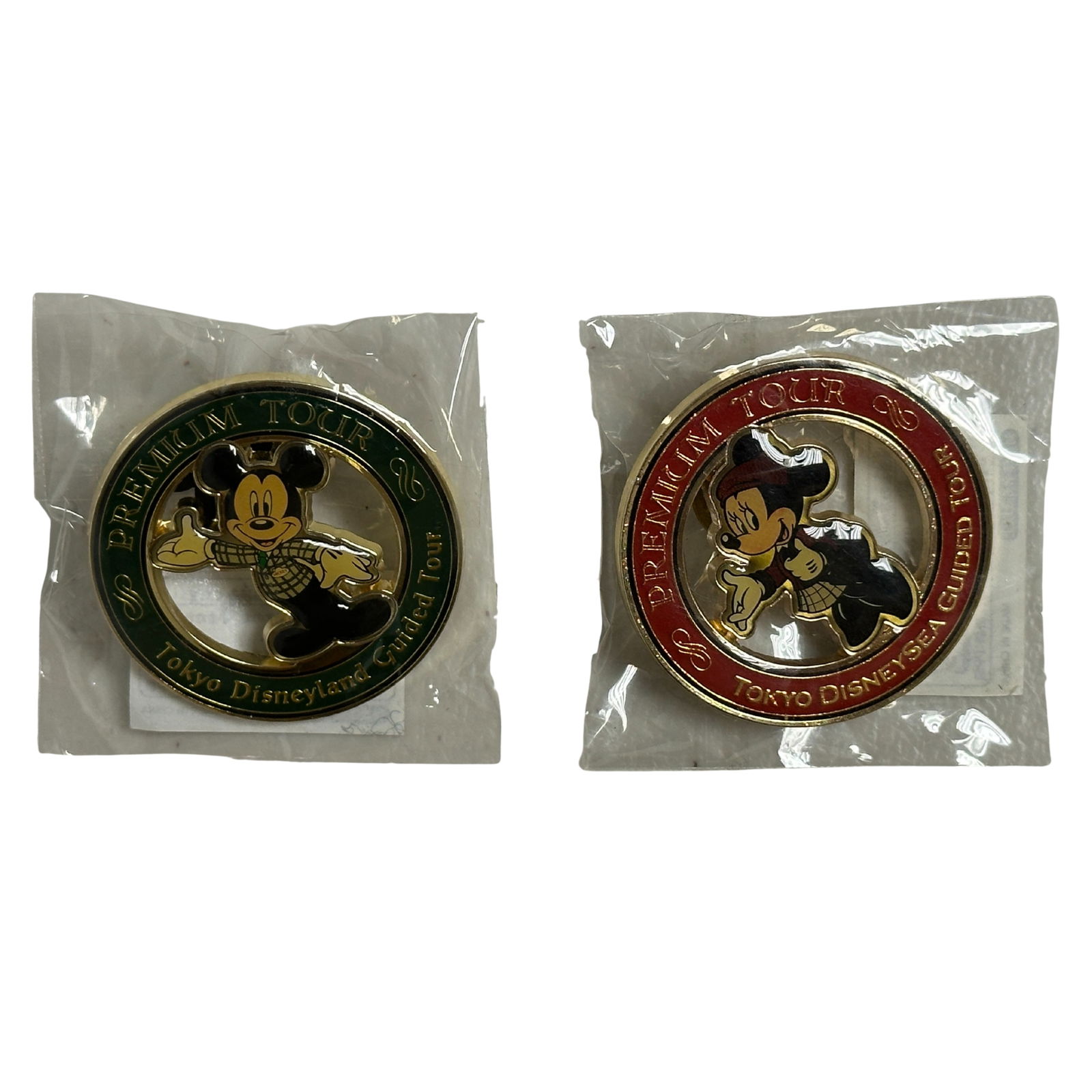 Disney Tokyo Disney Premium Guided Tour Pin Set Of 2: A Disney Tokyo Disney Premium Guided Tour Pin Set Of 2. These feature Mickey and Minnie Mouse.*******FREE SHIPPING*******