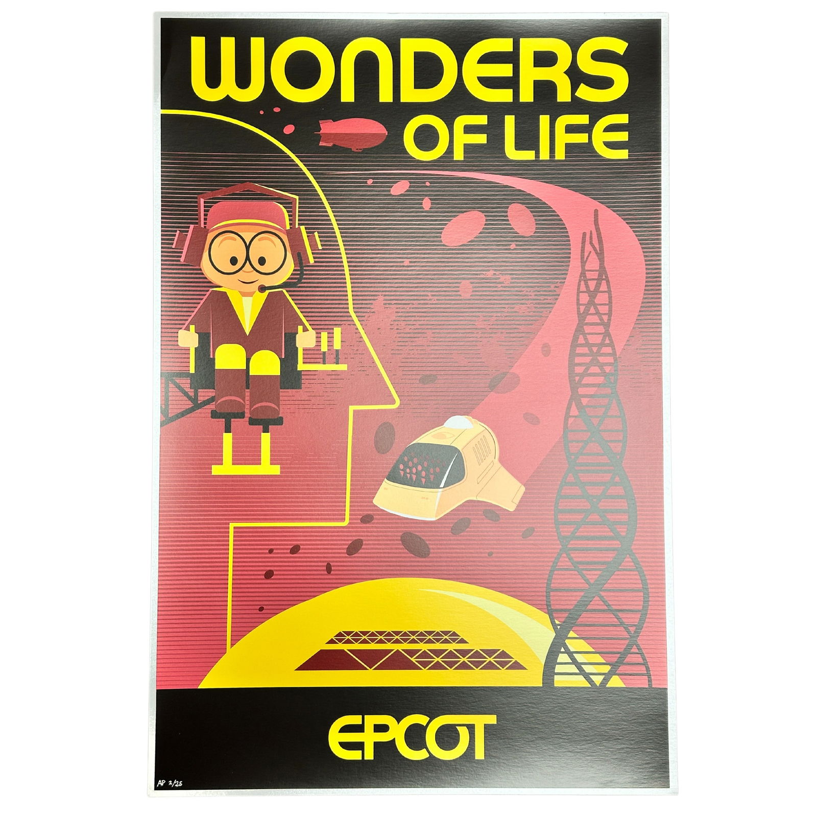Disney Epcot Wonders Of Life Pavilion Amusement Park Artist Proof Lithograph Poster LE 2/25 (1 of 3)