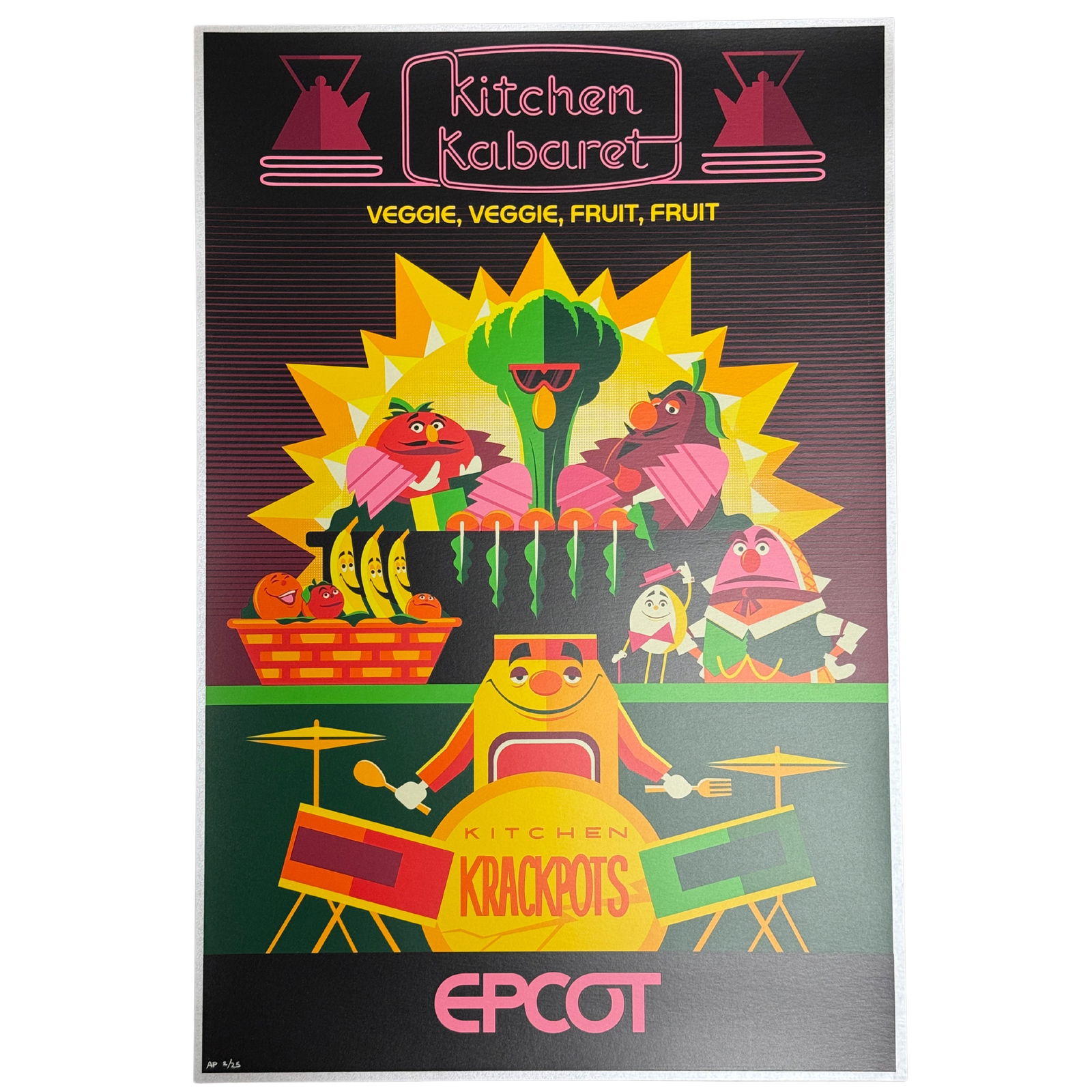 Disney Epcot Kitchen Kabaret Amusement Park Attraction Artist Proof Lithograph Poster LE 2/25 (1 of 3)