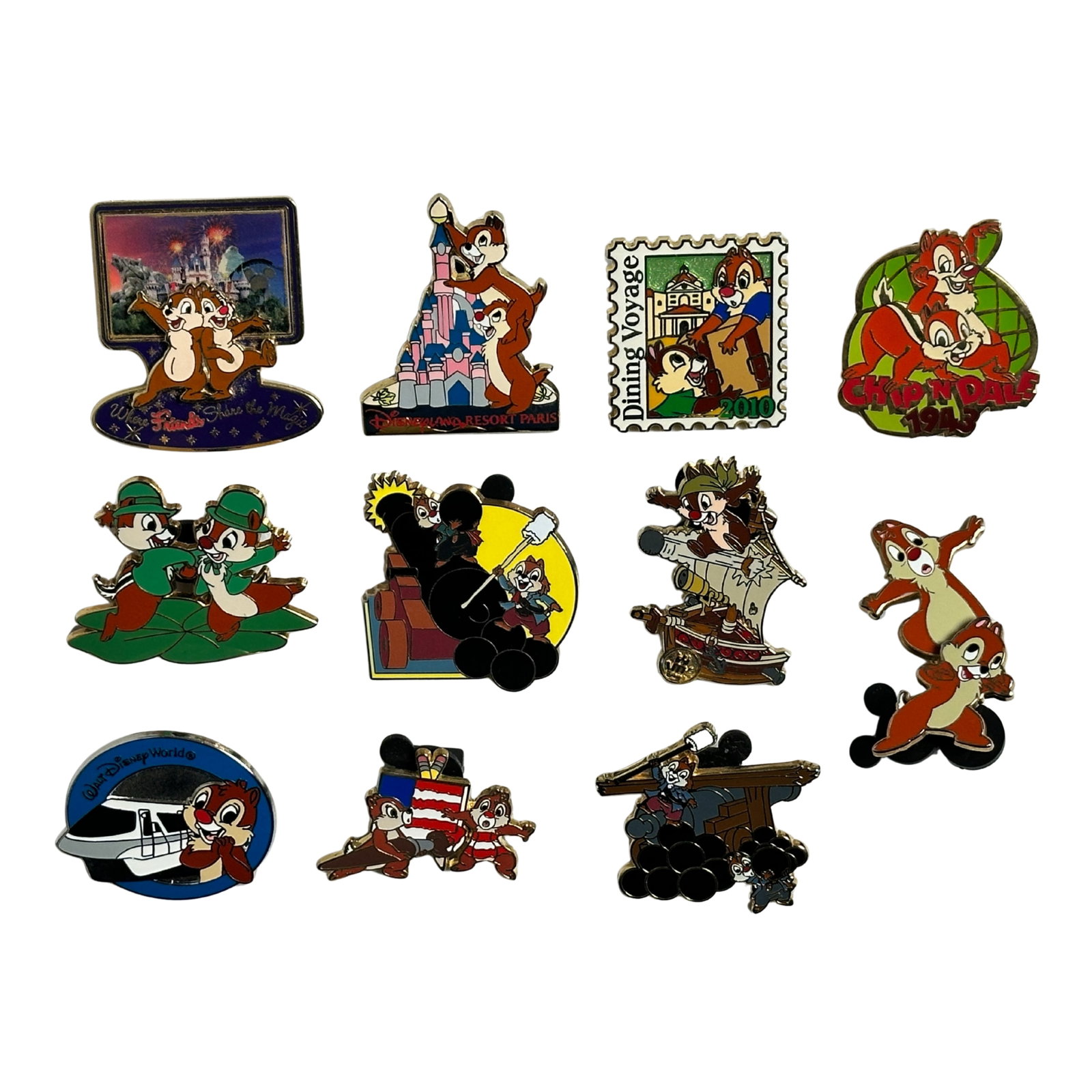 Disney Chip & Dale Assorted Pin Lot Of 11: Disney Chip & Dale Assorted Pin Lot Of 11. These feature Chip & Dale. *******FREE SHIPPING*******