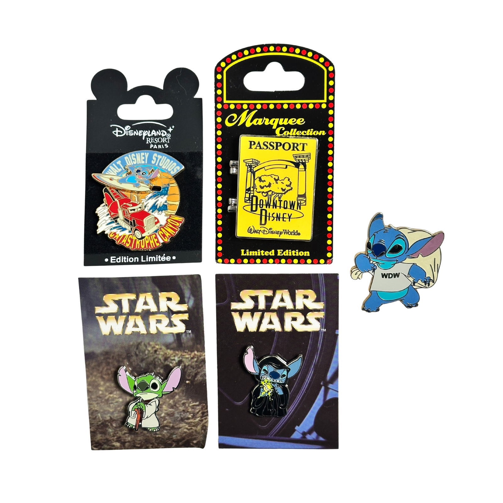 Disney WDW Stitch Assorted Pin Lot Of 5 Star Wars (1 of 3)