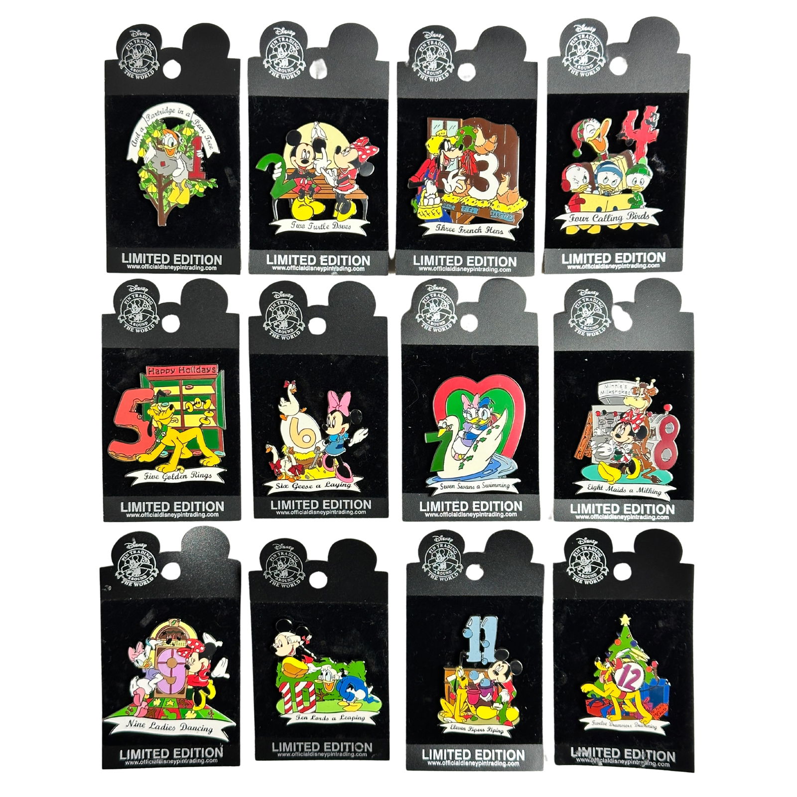 Disney 12 Days Of Christmas Complete Pin Set Of 12 (1 of 5)
