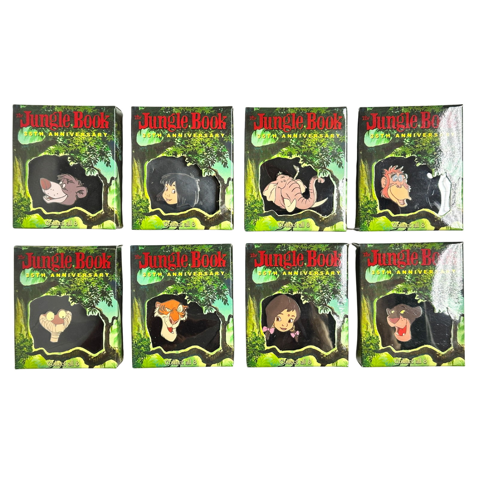 Disney The Jungle Book 35th Anniversary Complete Boxed Pin Set Of 8 (1 of 3)