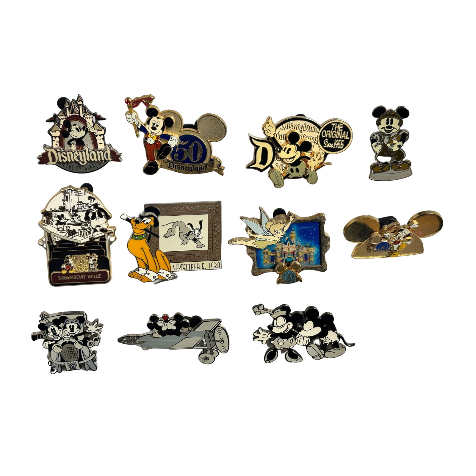 Disney Assorted Disneyland 50th Anniversary Pin Lot Of 11 (1 of 4)