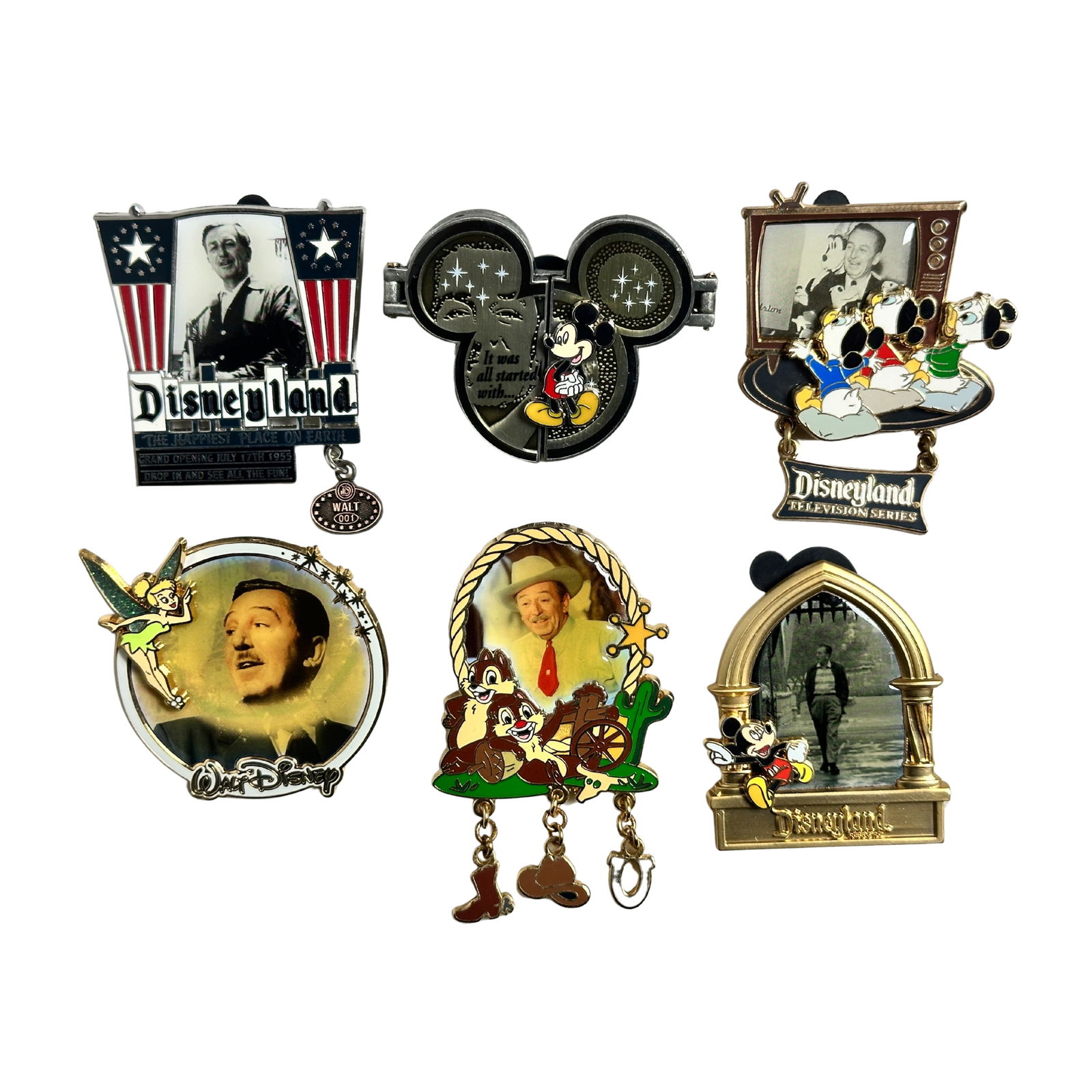 Disneyland Walt Disney Assorted Pin Lot Of 6 (1 of 4)