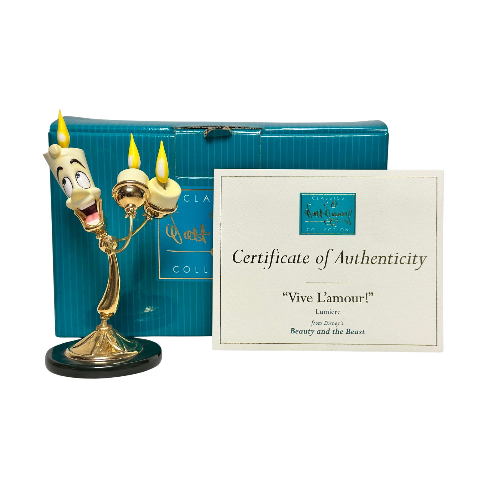 Disney WDCC Beauty & The Beast Lumiere "Viva L'amour!" Figurine (1 of 4)