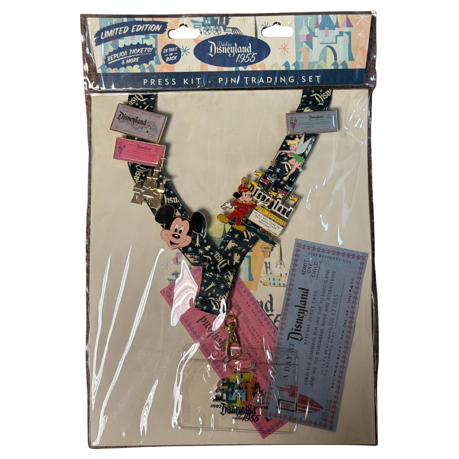 Disneyland 1955 Press Kit - Pin Trading Set W/ Replica Tickets & More (1 of 2)