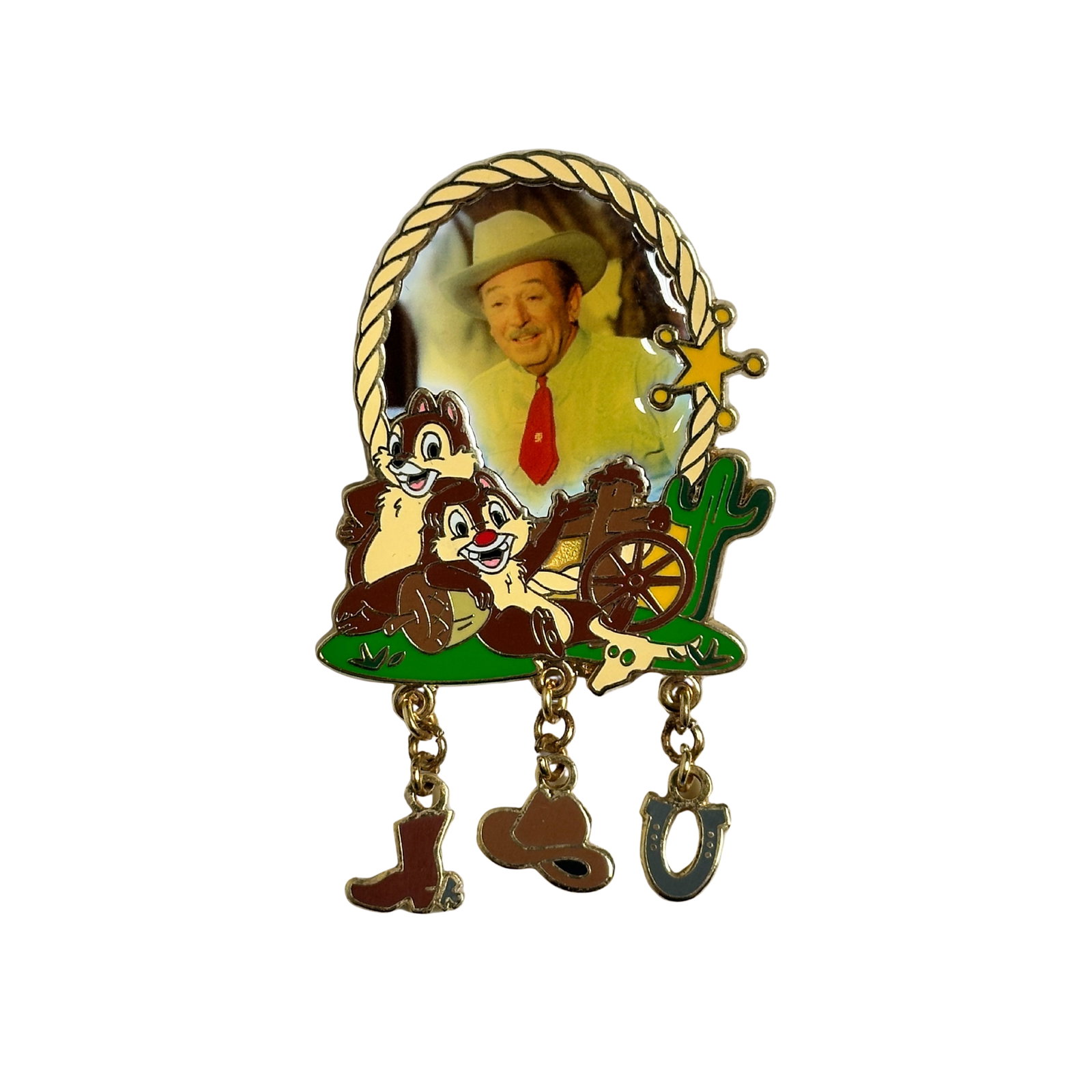 Walt Disney Portrait Chip & Dale Western Pin (1 of 2)