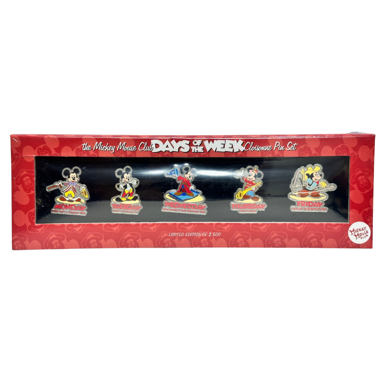Disney Mickey Mouse Club Days Of The Week Boxed Pin Set Of 5 (1 of 2)
