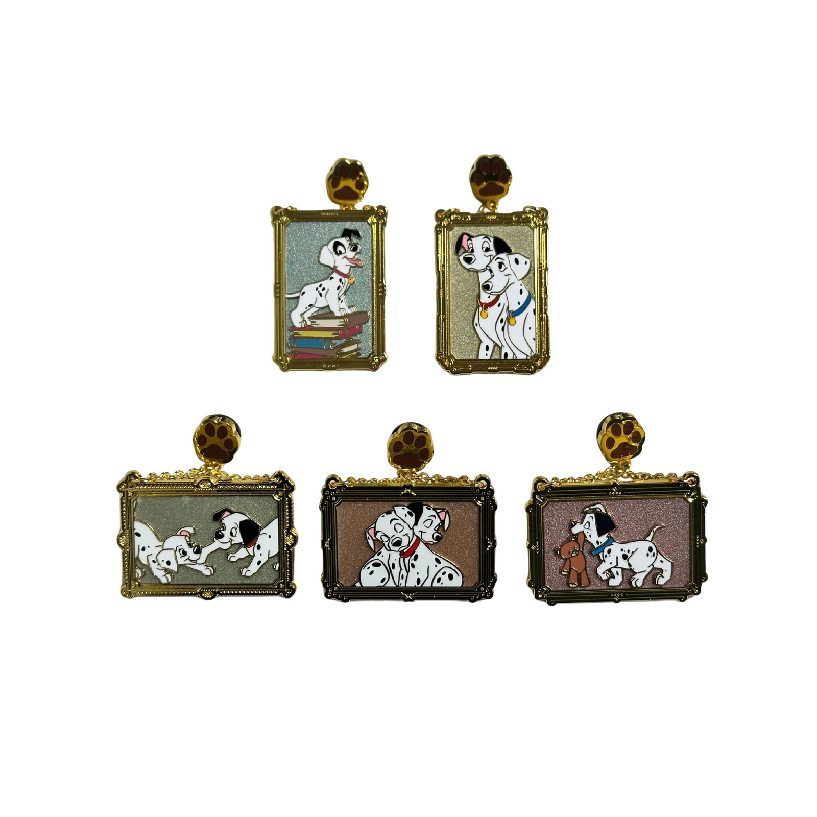 Disney 101 Dalmatians Mystery Box Enamel Pin Lot Of 5: Disney 101 Dalmatians Mystery Box Enamel Pin Lot Of 5. These feature Pongo, Perdita, Patch, Lucky, Freckles, and Penny.*****FREE SHIPPING********SELECT BUYER ARRANGED SHIPPING AT CHECKOUT*****