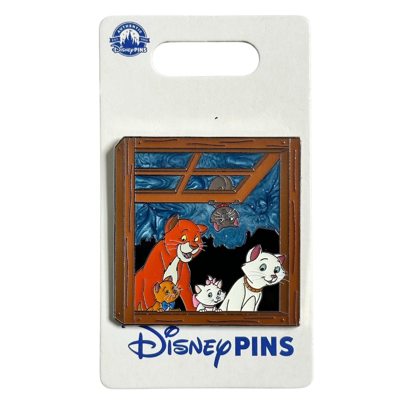 Disney The Aristocats Family Pin: Disney The Aristocats Family Pin. This piece features Marie, Toulouse, Berlioz. Duchess, and Thomas looking through a window.*****FREE SHIPPING********SELECT BUYER ARRANGED SHIPPING AT CHECKOUT*****