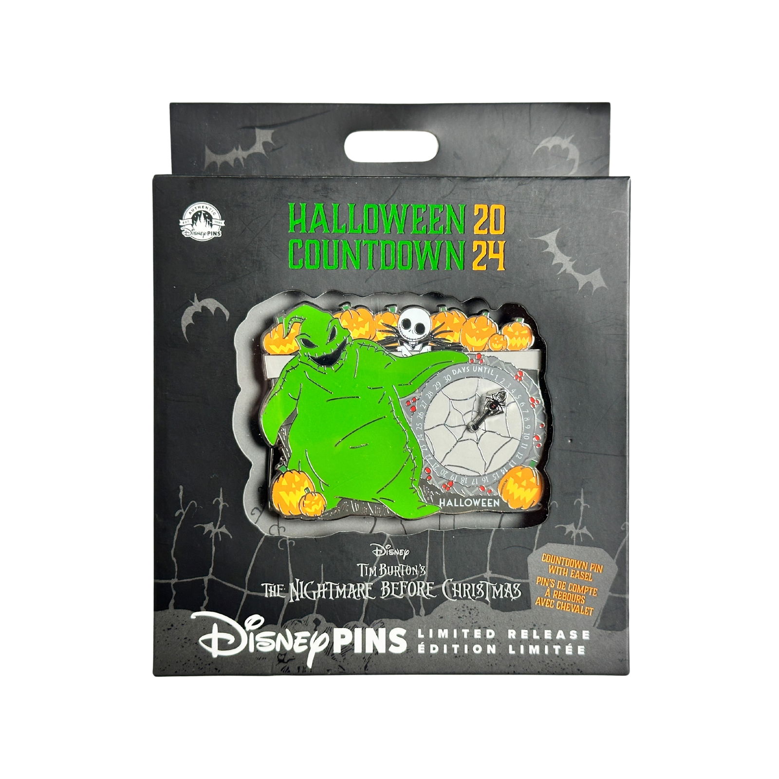 Disney Nightmare Before Christmas Halloween Countdown 2024 Jack & Oogie Boogie Jumbo Pin (1 of 2)