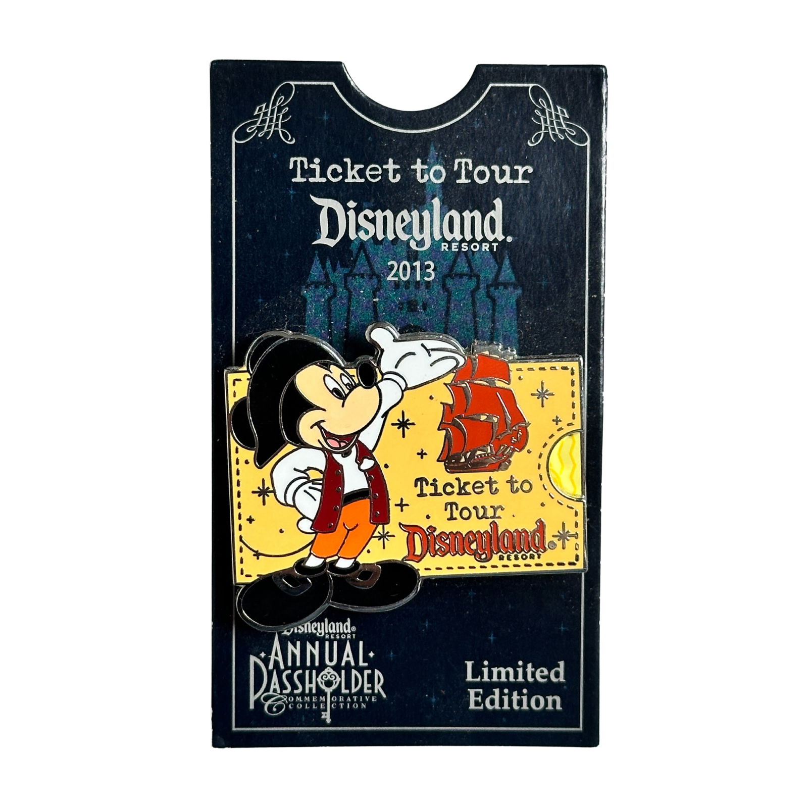 Disney Annual Passholder Disneyland Ticket To Tour Mickey Sailing Ship Columbia Pin (1 of 3)