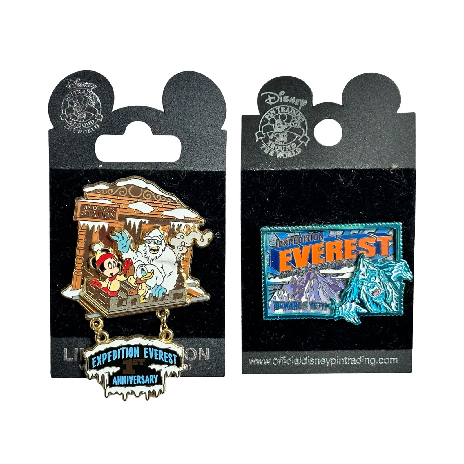 Disney Expedition Everest Pin Lot Of 2: Disney Expedition Everest Pin Lot Of 2. This features Sorcerer Mickey and The Abominable Snowman.*****FREE SHIPPING********SELECT BUYER ARRANGED SHIPPING AT CHECKOUT*****