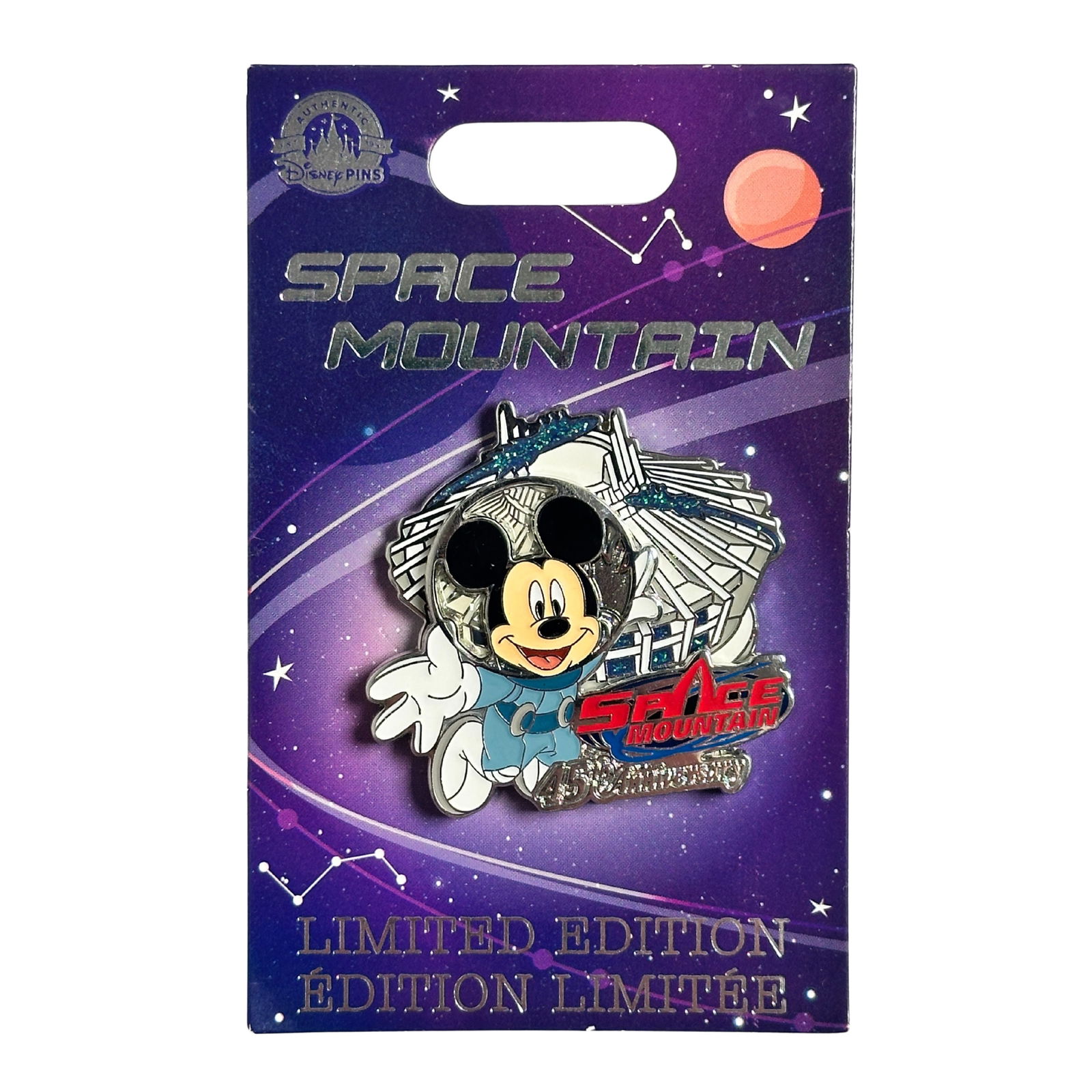 Disney Space Mountain 45th Anniversary Mickey Mouse Pin (1 of 2)