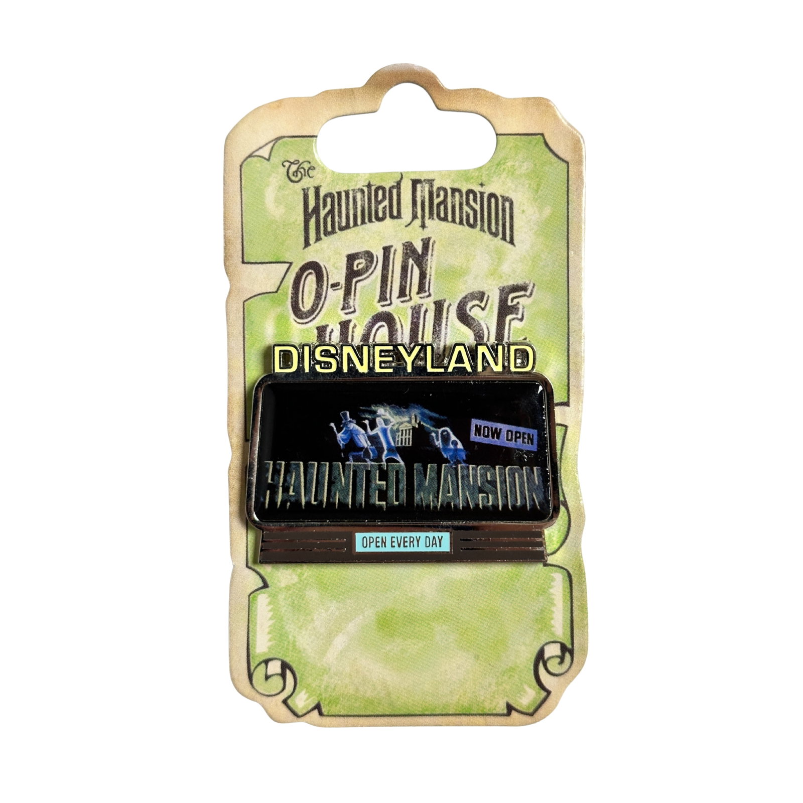 Disney O-Pin House Haunted Mansion Disneyland Pin: Disney O-Pin House Haunted Mansion Disneyland Pin. This features a picture of the Hitchhicking Ghosts *****FREE SHIPPING********SELECT BUYER ARRANGED SHIPPING AT CHECKOUT*****