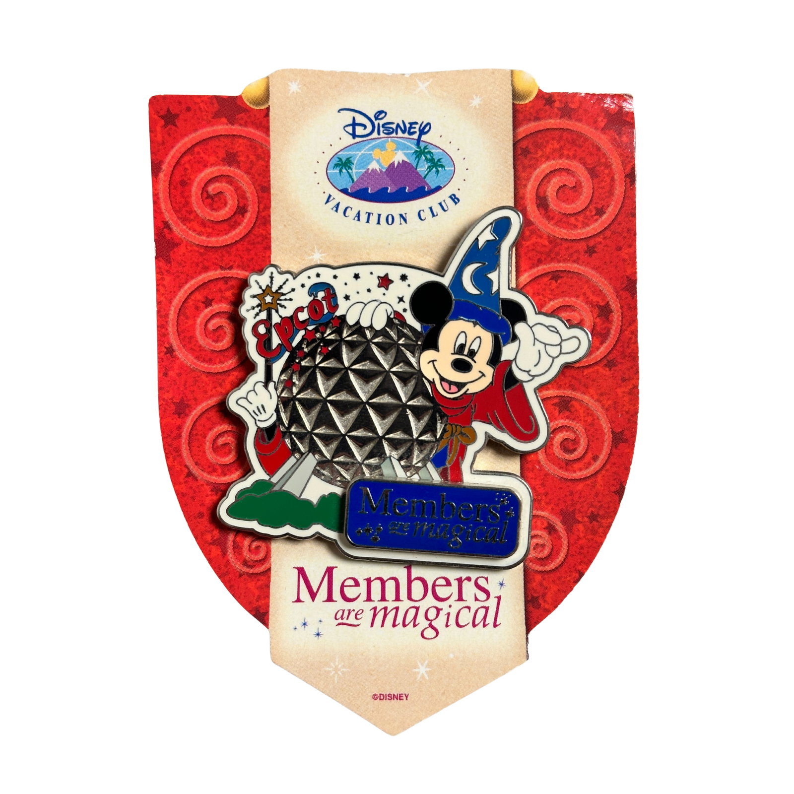 Disney Vacation Club Members Are Magical Epcot Sorcerer Mickey Pin: Disney Vacation Club Members Are Magical Epcot Sorcerer Mickey Pin. This features Sorcerer Mickey with the Epcot globe.*****FREE SHIPPING********SELECT BUYER ARRANGED SHIPPING AT CHECKOUT*****