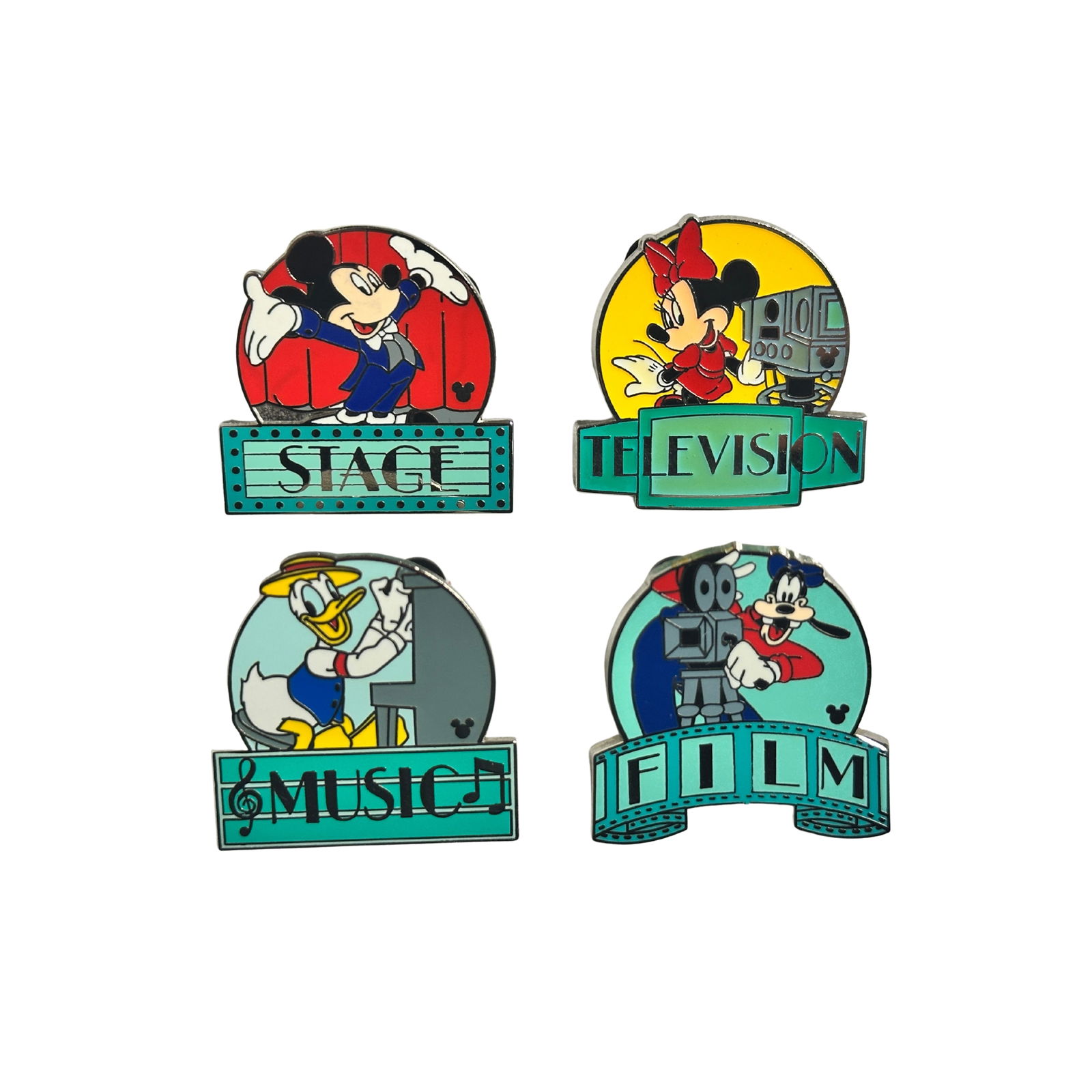 Disney WDW MGM Parking Signs Cast Lanyard Pin Set Of 4 (1 of 2)