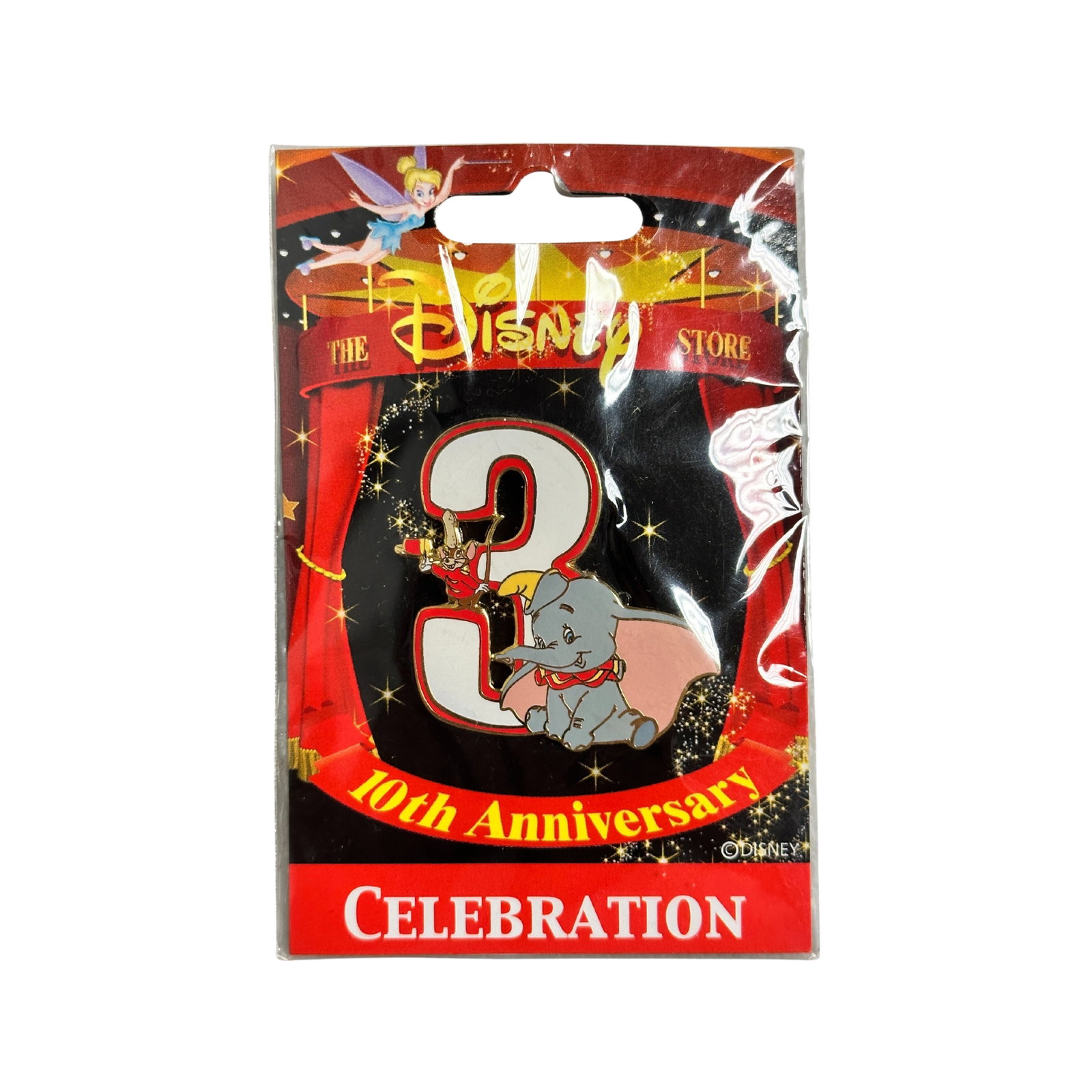 Disney JDS 10th Anniversary Dumbo Number 3 Celebration Series Pin: Disney JDS 10th Anniversary Dumbo Number 3 Celebration Series Pin. JAPAN DS's 10th Anniversary PIN. It features Dumbo and Timothy Mouse in front of the number 3.*****FREE SHIPPING********SELECT BUYER 