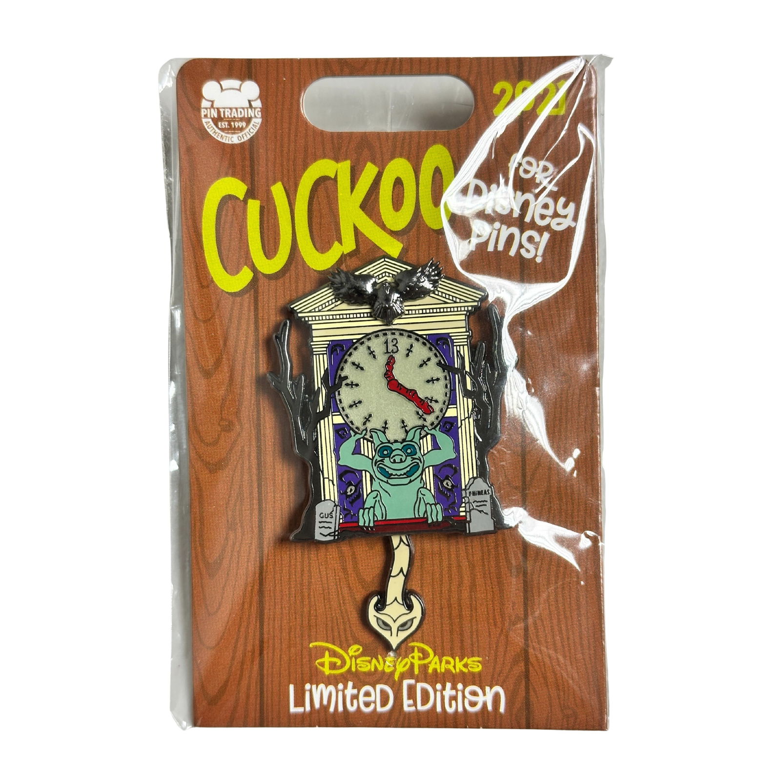 Disney DLR Cuckoo for Disney Pins Haunted Mansion Clock Pin (1 of 2)