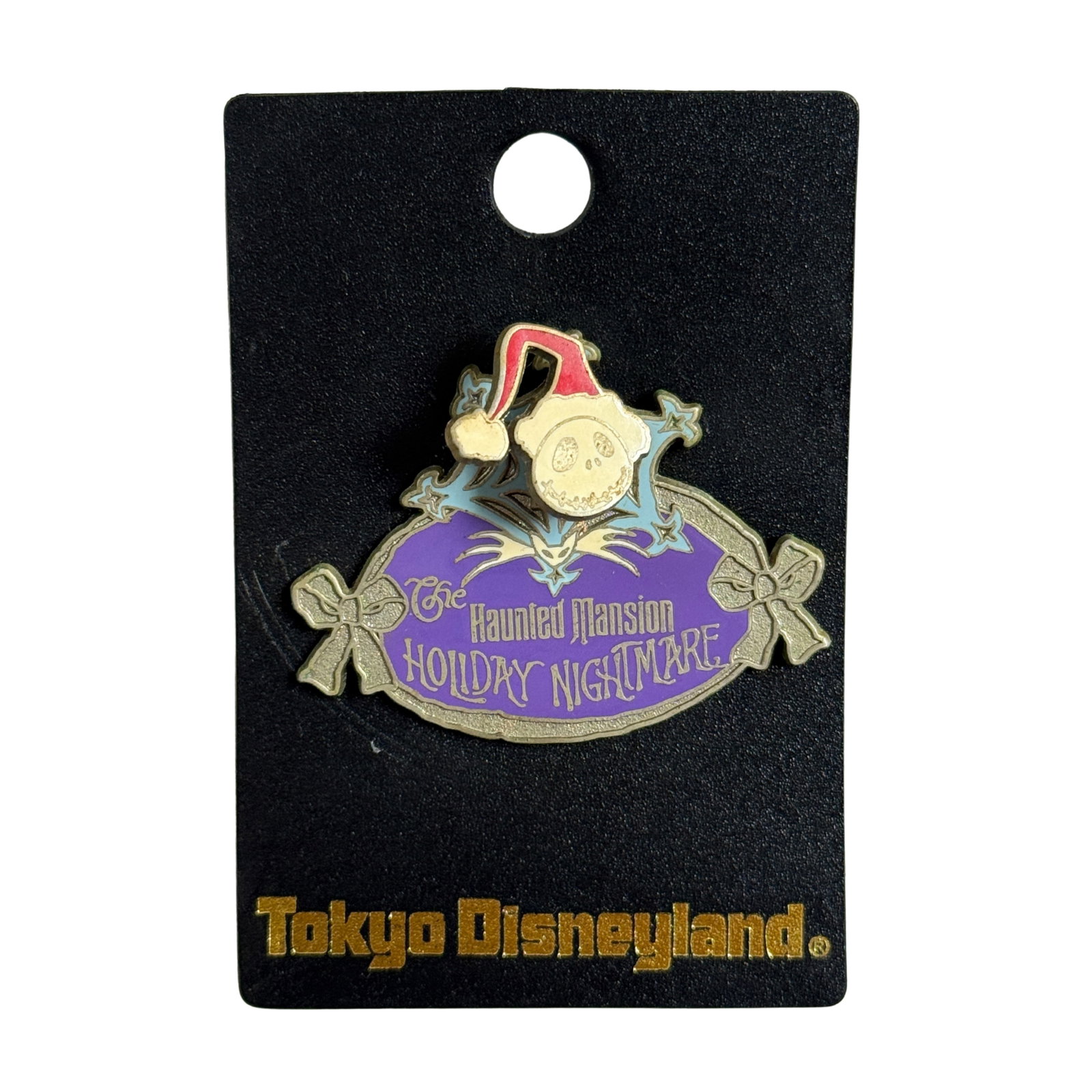 Disney TDL Haunted Mansion Holiday Nightmare Before Christmas Jack Skellington Pin: Disney TDL Haunted Mansion Holiday Nightmare Before Christmas Jack Skellington Pin. Tokyo Disneyland Special Program Haunted Mansion "Holiday Nightmare". Holidays collide when Jack Skellington, from T