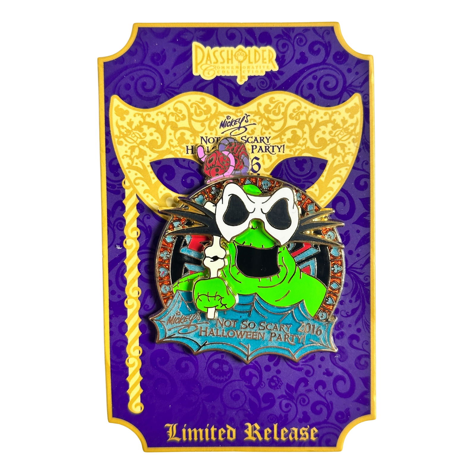 Disney WDW Mickey's Not So Scary Halloween Party 2016 Oogie Boogie Masquerade Pin (1 of 2)