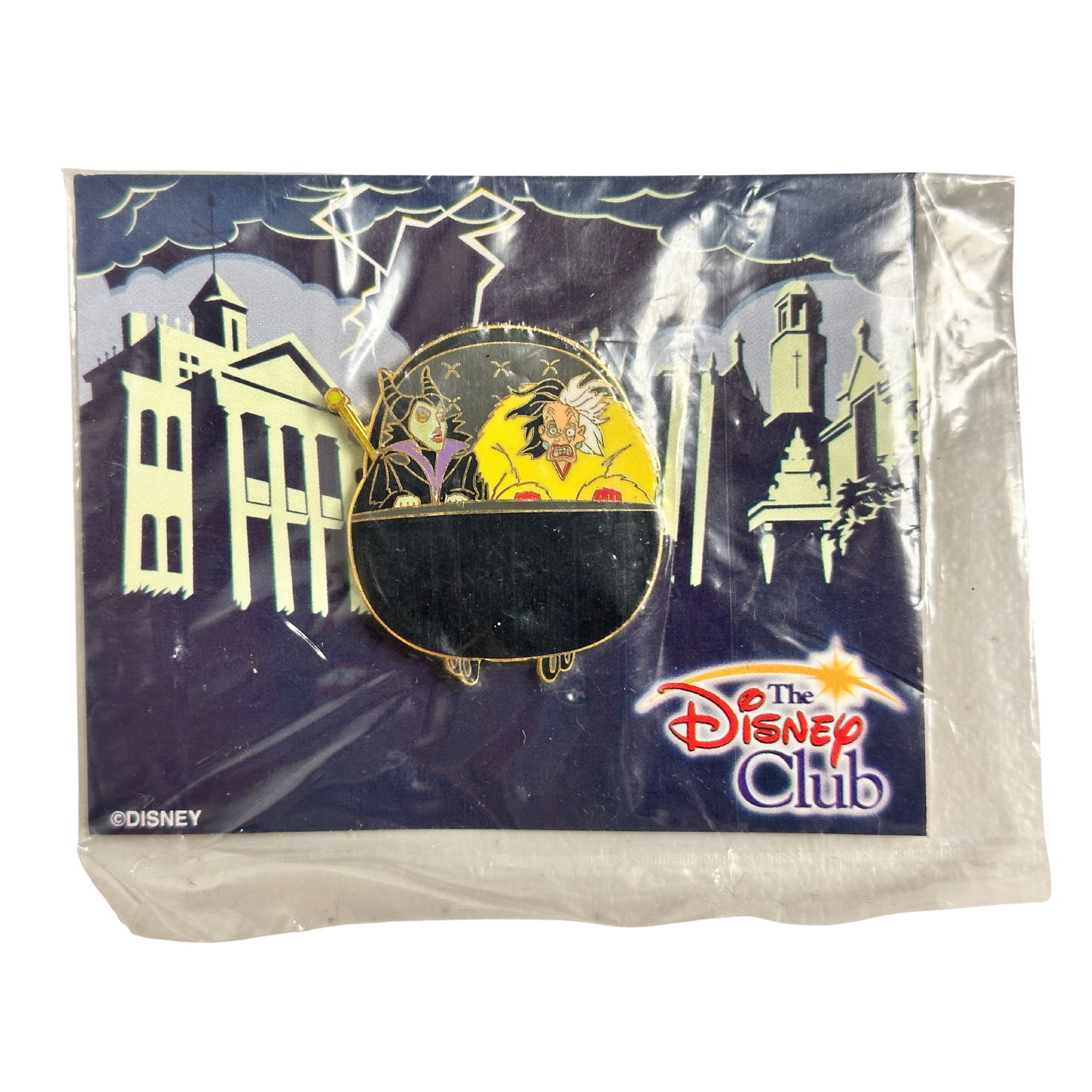 Disney WDW The Disney Club Haunted Mansion Doom Buggy Cruella De Vil & Maleficent Pin (1 of 2)
