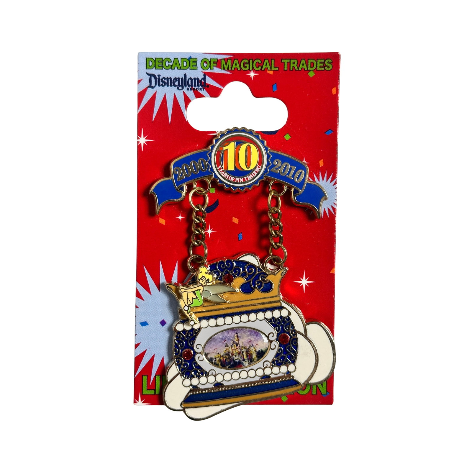 Disney DLR Decade of Magical Trades Tinker Bell Sleeping Beauty Castle Featured Artist Pin.: Disney DLR Decade of Magical Trades Tinker Bell Sleeping Beauty Castle Featured Artist Pin. This pin collection pays tribute to some of the most popular pin designs released through the first ten year