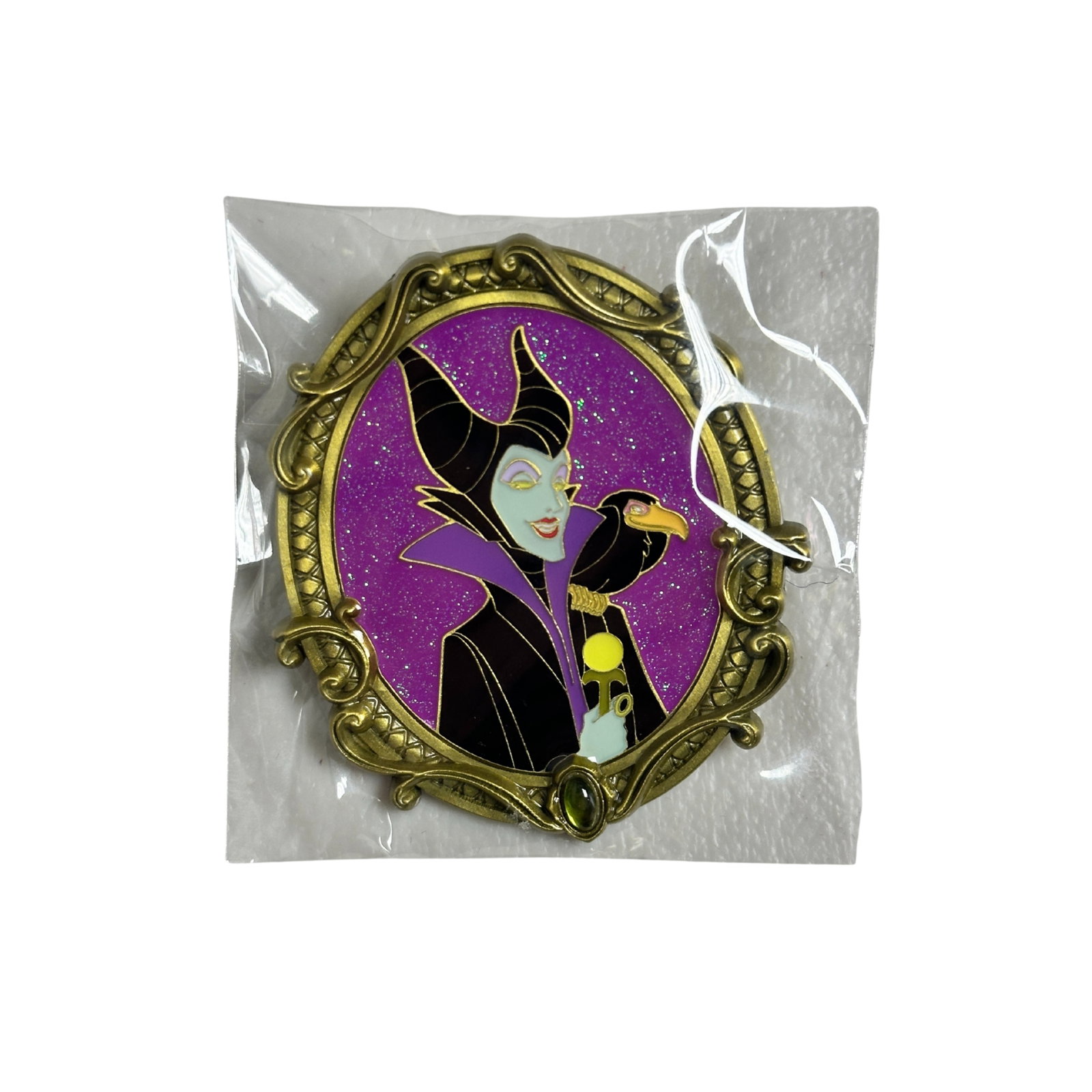Disney TDR Villains Halloween Maleficent Mystery Collection Pin: Disney TDR Villains Halloween Maleficent Mystery Collection Pin. For Halloween 2024, Tokyo Disney Resort released a mystery set of brass-framed villains, one per box. The complete set could also be pu