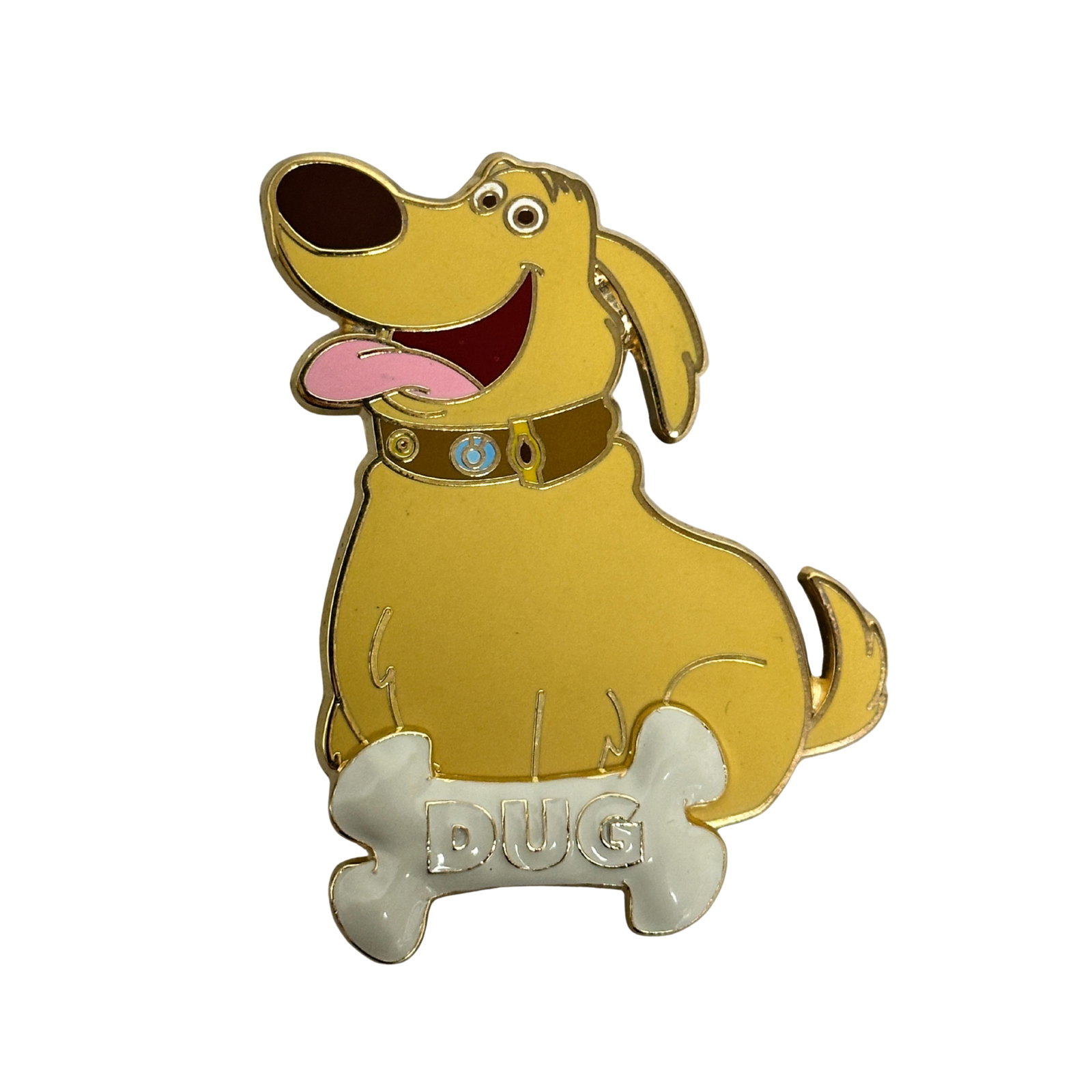 Disney DSSH Disney Dogs Pixar's UP Dug Pin: Disney DSSH Disney Dogs Pixar's UP Dug Pin. One of four DISNEY DOG pins released on 12 Feb 2016 at the Ghiradelli Soda Fountain in Hollywood, CA. Each LE 300 pin features a dog from a favorite Disney 