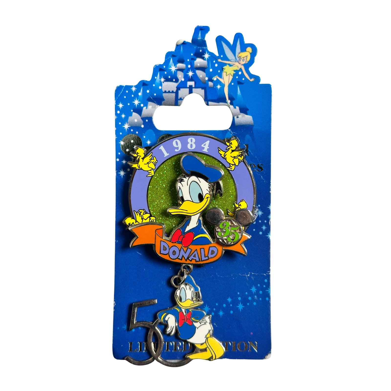 Disney WDW 35 Magical Milestones Donald Duck 1084 50th Birthday Celebration Pin: Disney WDW 35 Magical Milestones Donald Duck 1084 50th Birthday Celebration Pin. Commemorate 35 Magical Years of the Walt Disney World® Resort with this special Limited Edition pin collection titled 