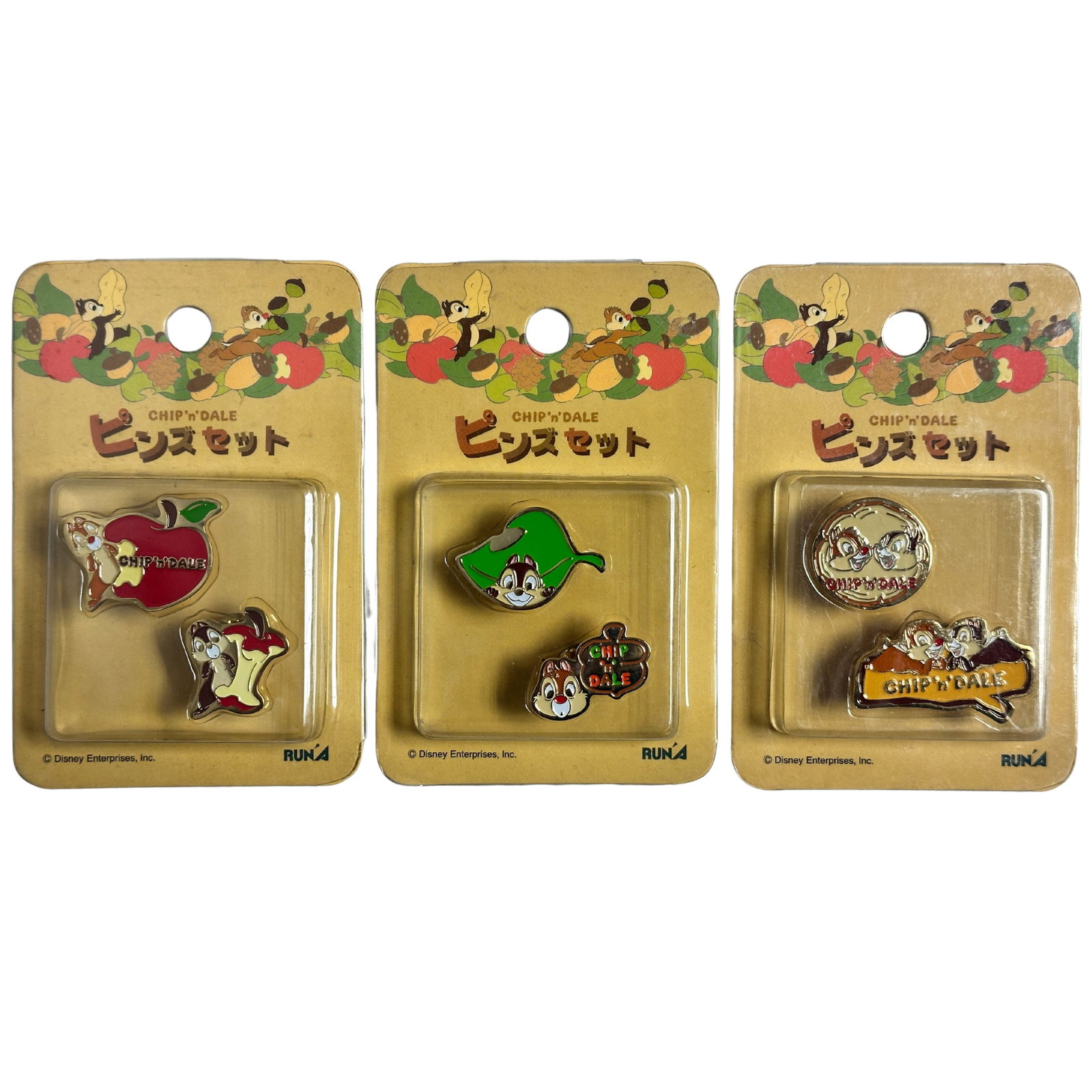 Disney JDS Chip & Dale Assorted Pin Boxed Pin Set Lot Of 3 (1 of 2)