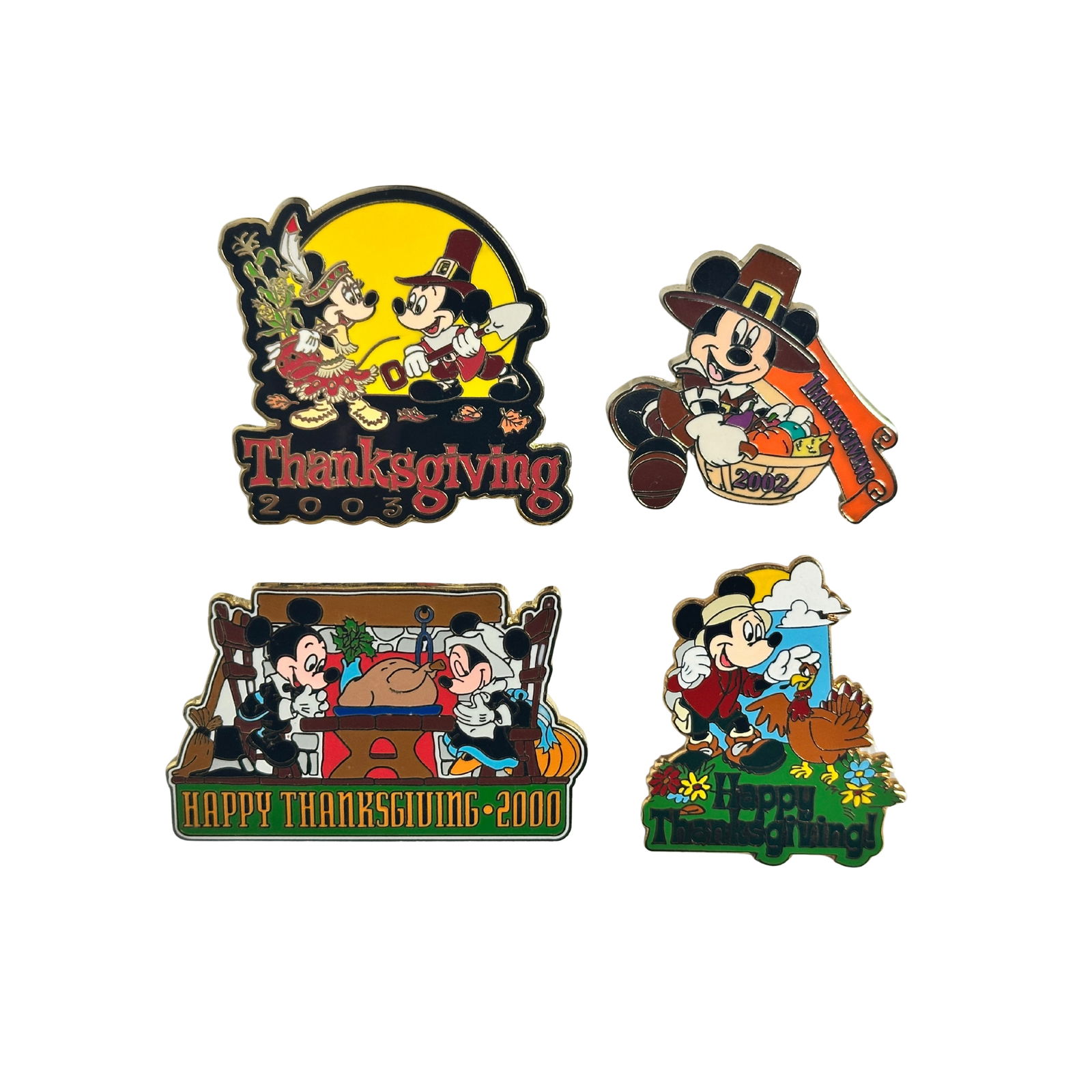 Disney WDW Thanksgiving Holiday Pin Lot Of 4 (1 of 2)