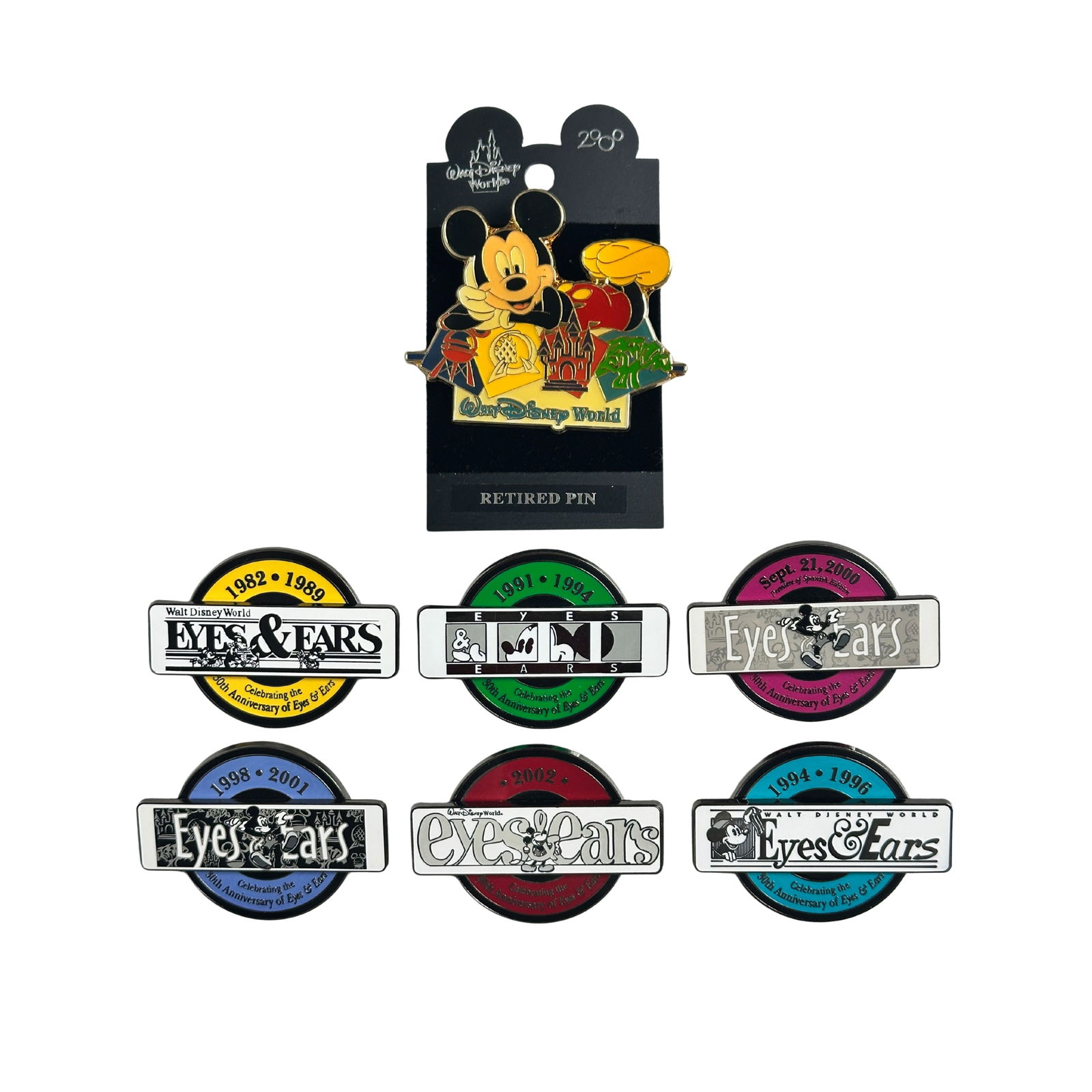 Disney WDW Eyes & Ears Cast Exclusive Pin Lot Of 7 (1 of 2)