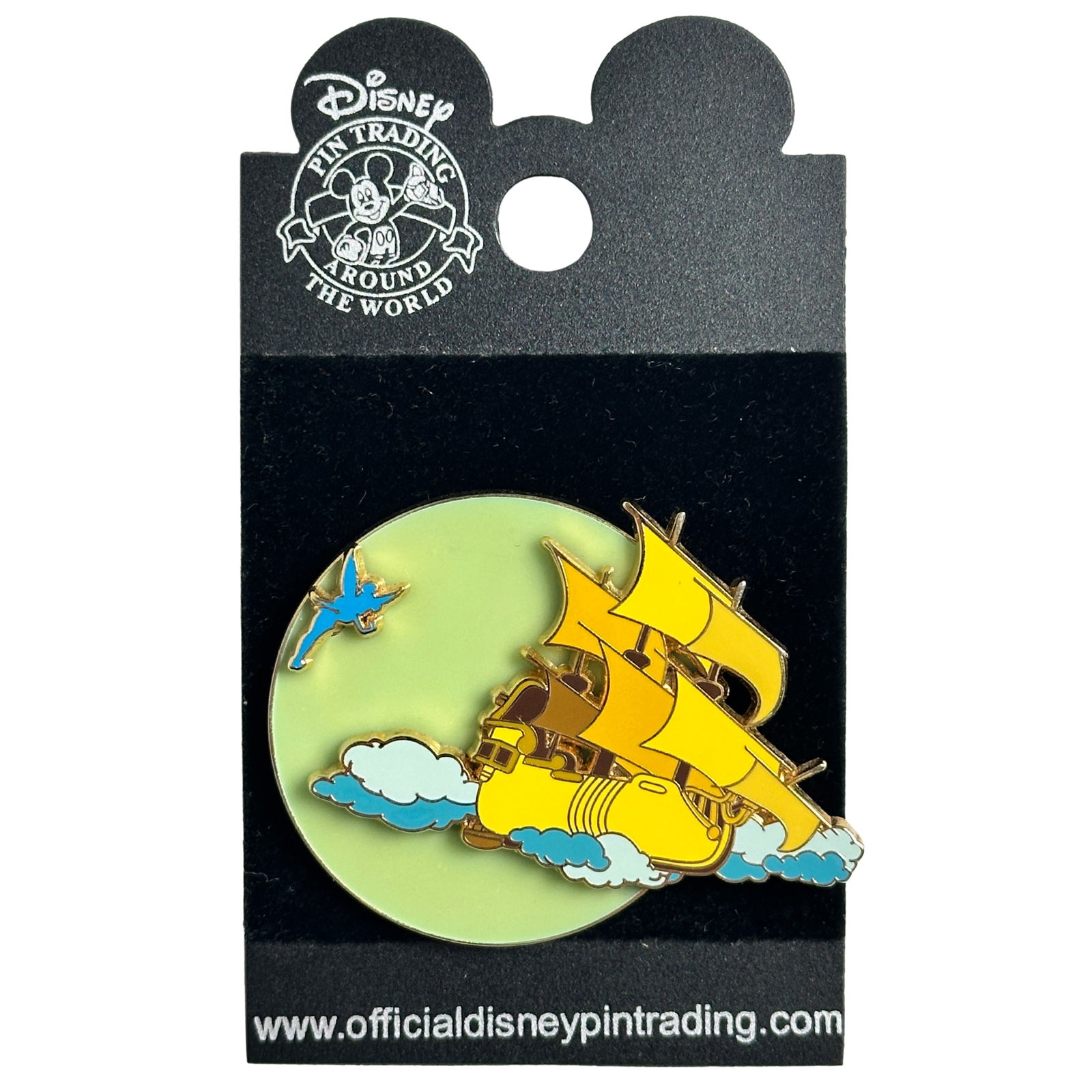 Disney DCL Peter Pan Captain Hooks Ship Second Star to the Right Glow-In-The-Dark Pin (1 of 2)