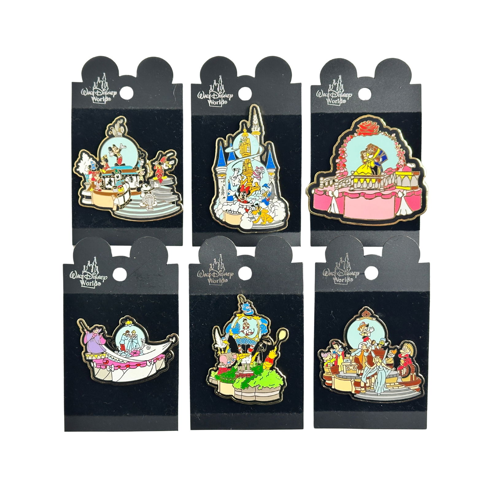 Disney WDW Magic Kingdom Snow Globe Parade Pin Lot Of 6 (1 of 2)